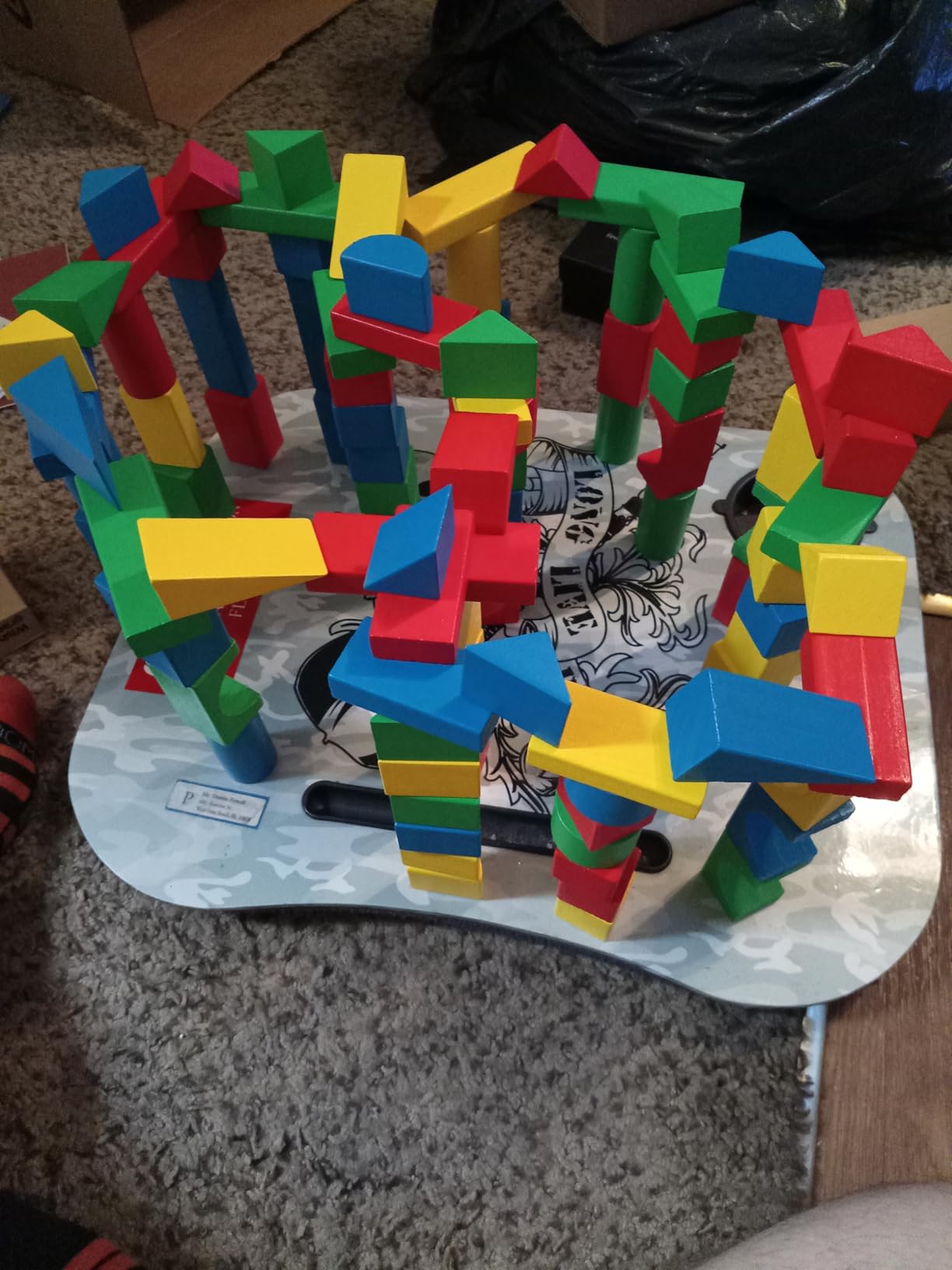 Melissa & Doug Wooden Building Blocks, 100-Piece Set of Sorting & Stacking Toys in 4 Colors and 9 Shapes, Classic Toddler Toys for Girls & Boys Ages 2+ customer photo 2