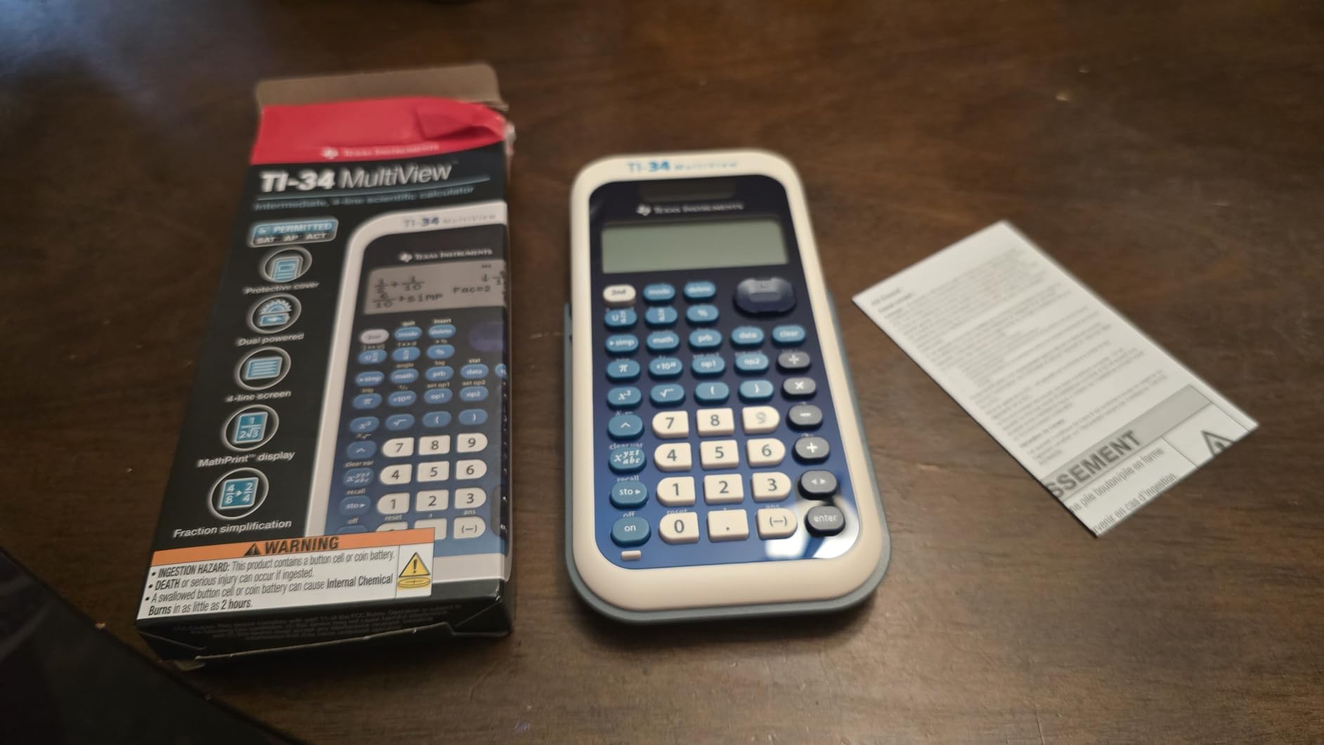 Texas Instruments TI-34 MultiView Scientific Calculator | Intermediate, four-line calculator; Advanced fraction capabilities customer photo 1