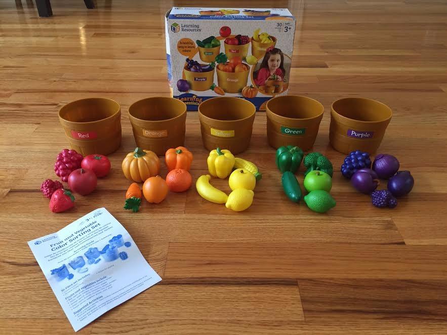 Learning Resources Farmer's Market Color Sorting Set - Pretend Play Food Sets for Kids, Color Sorting Toys customer photo 2