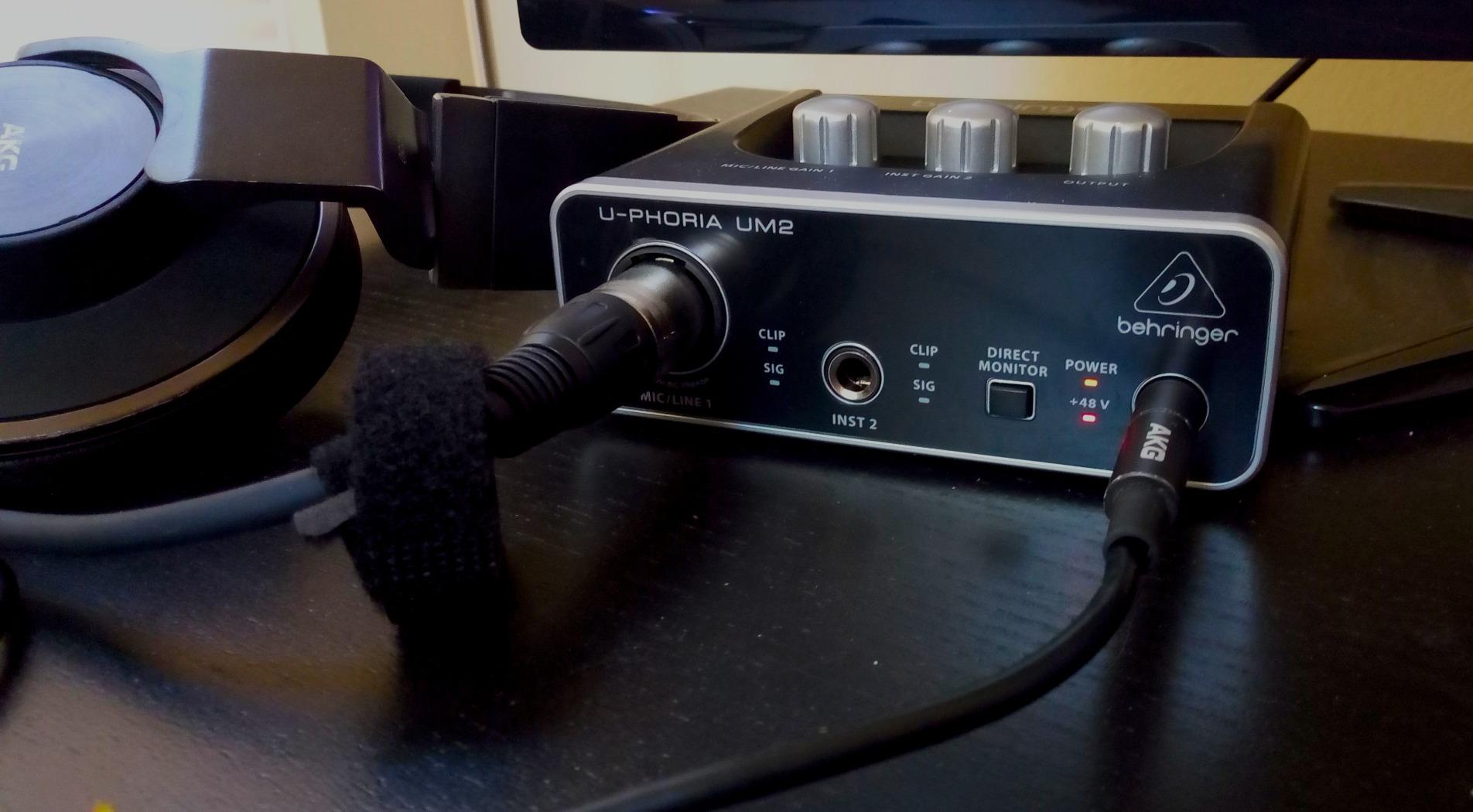 Behringer U-PHORIA UM2 Audiophile 2x2 USB Audio Interface with XENYX Mic Preamplifier for Recording Microphones and Instruments customer photo 2