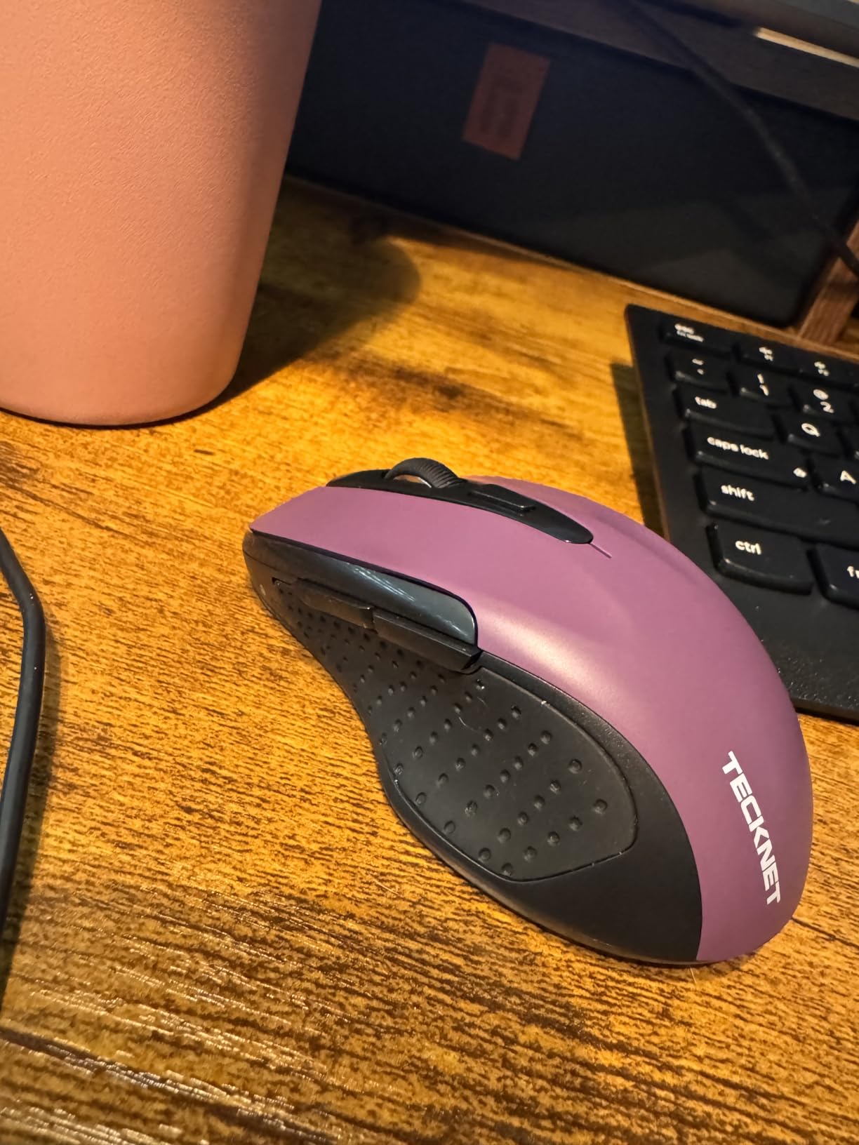 TECKNET Wireless Mouse, 2.4G Ergonomic Computer Mouse, 2600 DPI, Purple | Ergonomic Design with Side Grips, Adjustable DPI, 2-Year Battery, Compact Size, USB-A Plug & Play, Wide OS Compatibility customer photo 2