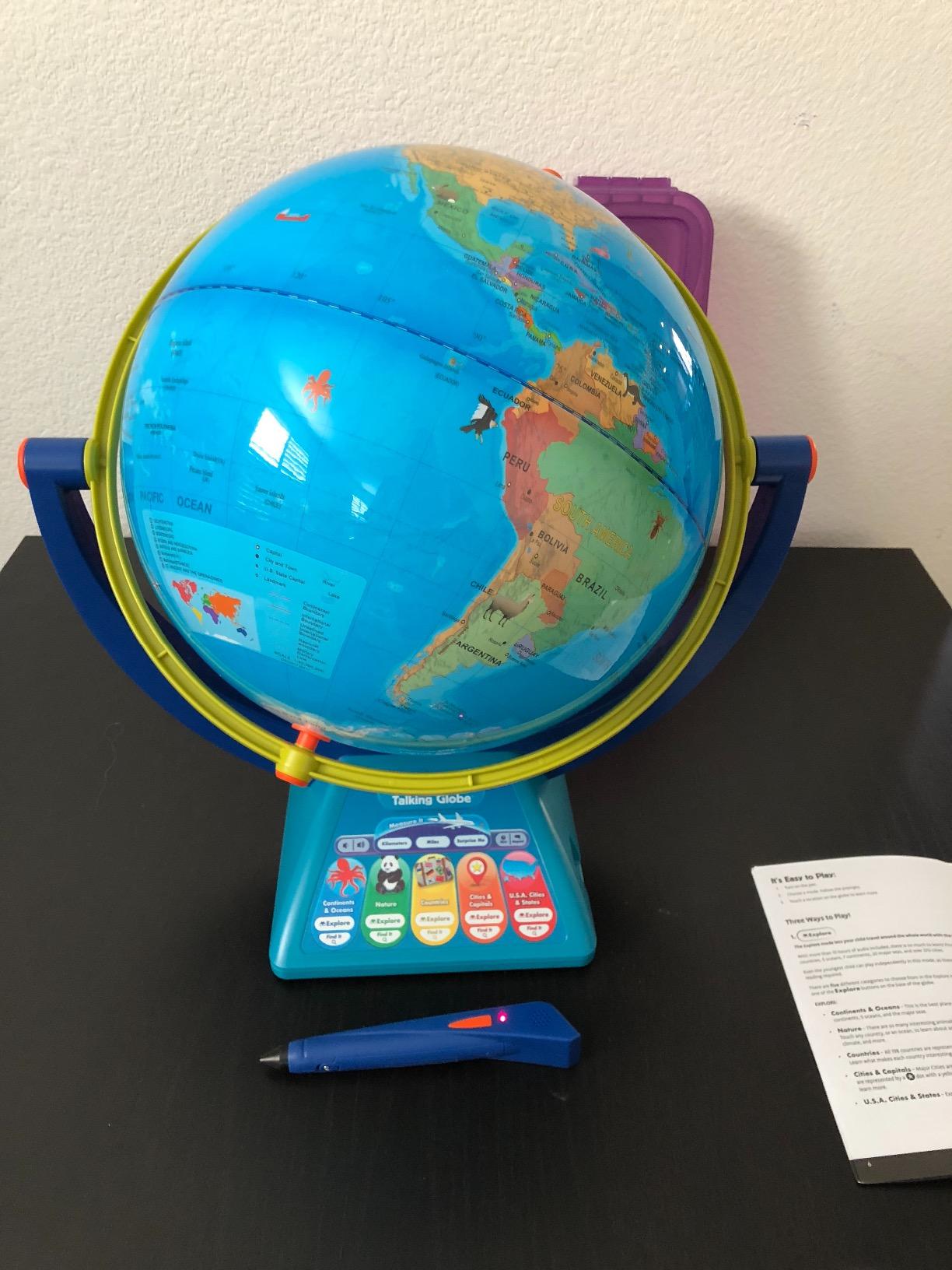 Educational Insights GeoSafari Talking Globe - Interactive Globe for Kids Ages 4-8, Learning Geography for Kids, Electronic Learning & Education Toys, Interactive World Map Featuring Bindi Irwin customer photo 1