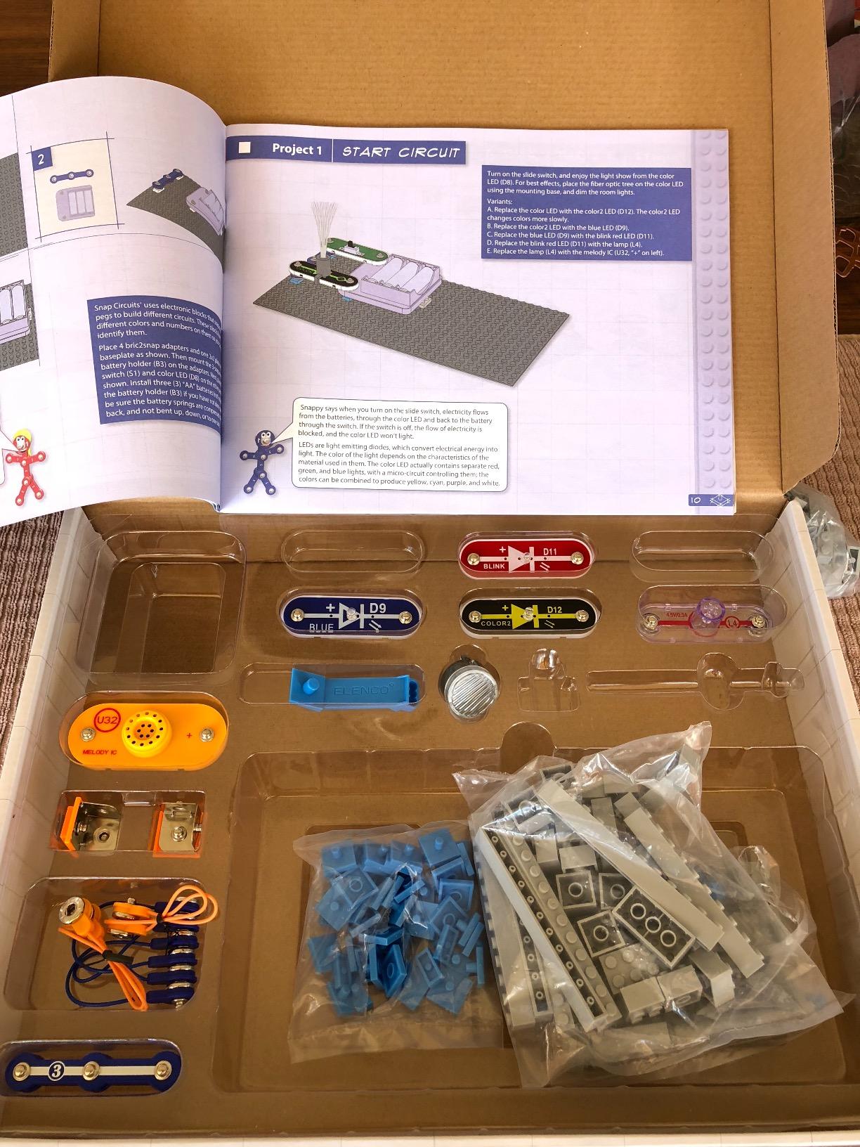 BRIC: Structures | Brick & Electronics Exploration Kit | Over 20 Stem & Brick Projects | Full Color Project Manual | 20 Parts | 75 BRIC-2-Snap Adapters | 140+ BRICs customer photo 2