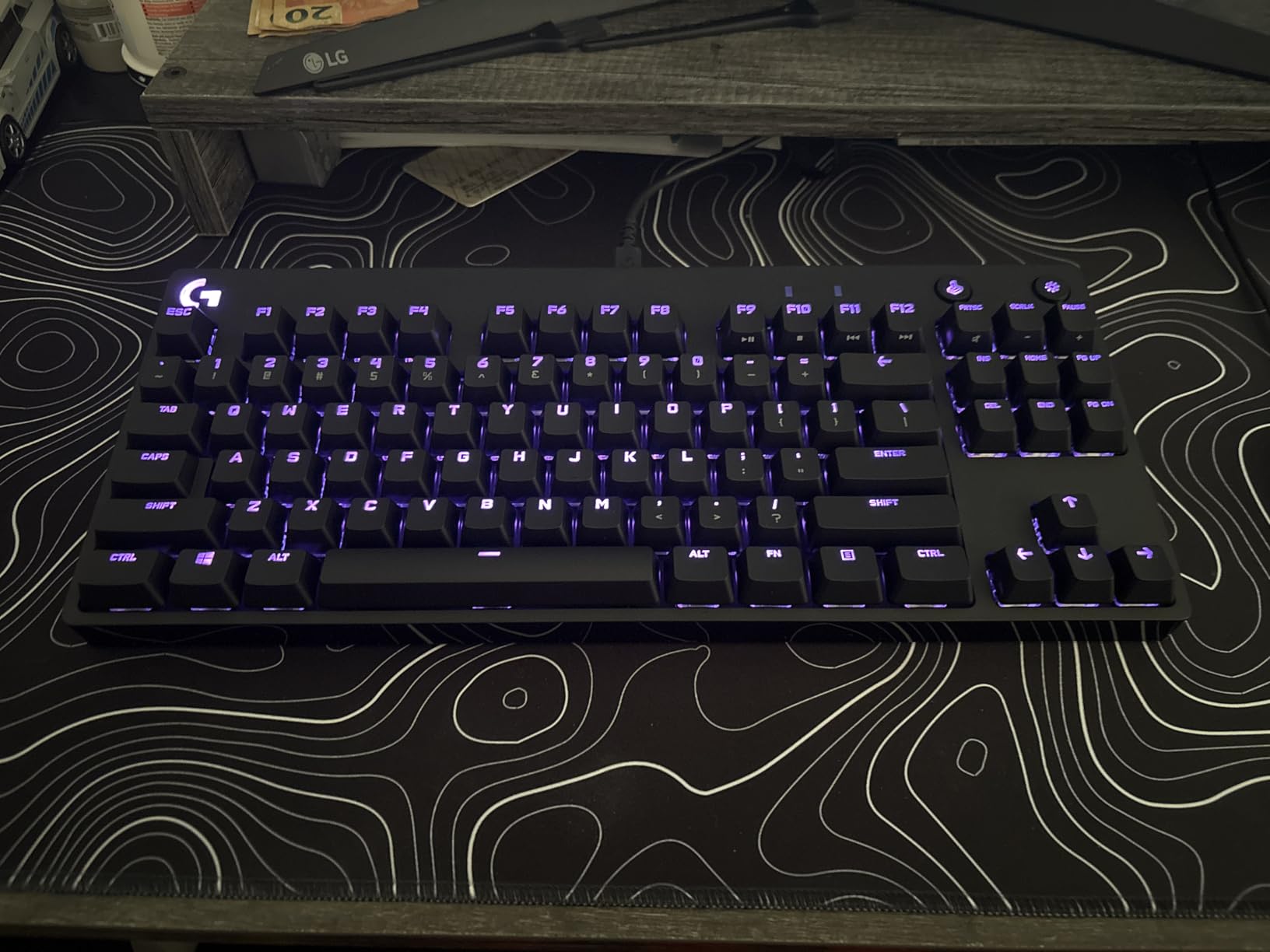 Logitech G PRO Mechanical TKL Tenkeyless Gaming Keyboard (Clicky) - Black | Ultra portable, detachable Micro USB cable, 16.8 million color Lightsync backlit keys customer photo 2