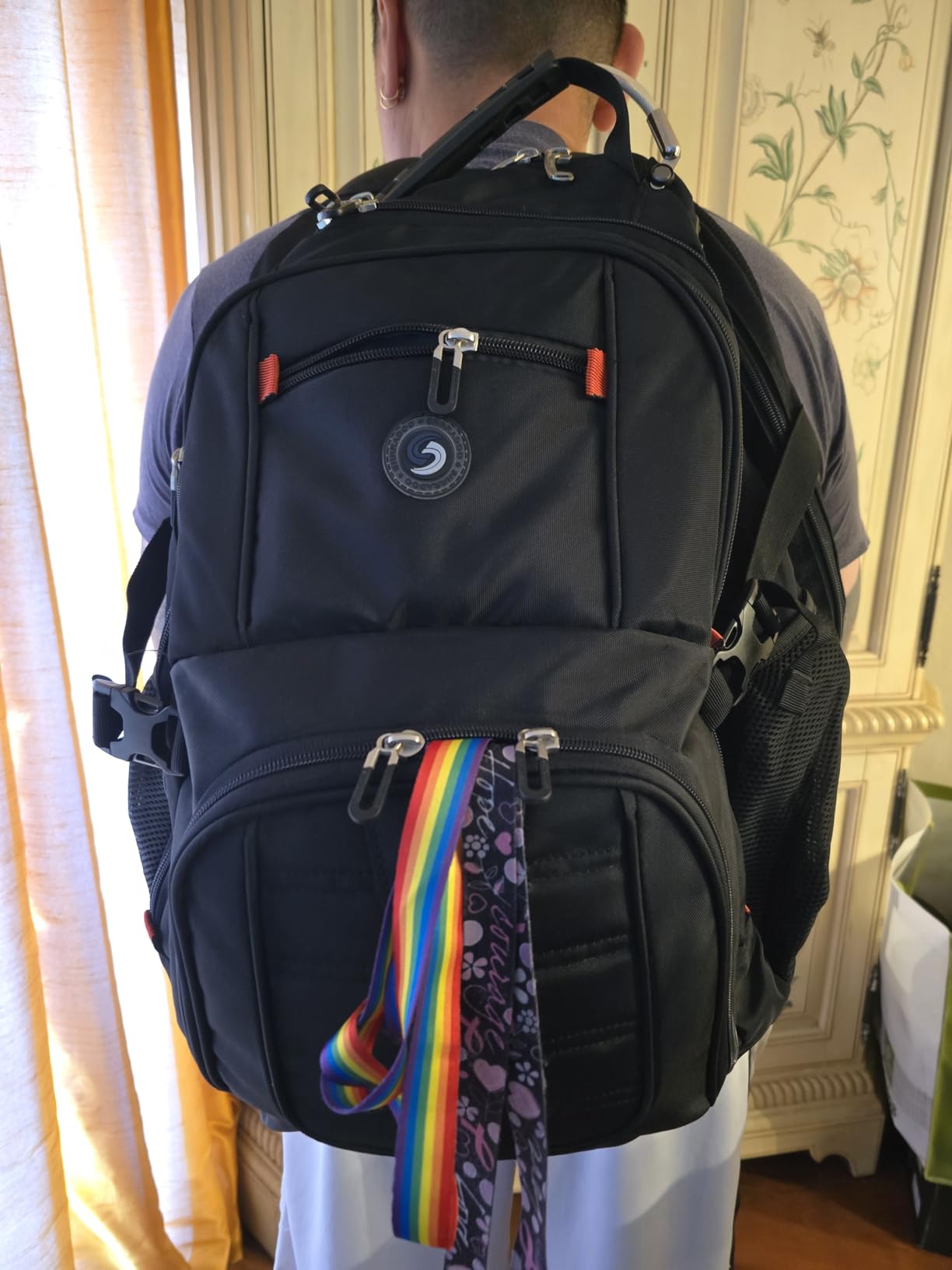 SHRRADOO Extra Large 50L Travel Laptop Backpack with combination lock, College Backpack Airline Approved Business Work Bag Fit 17 Inch Laptops for Men Women,Black customer photo 2