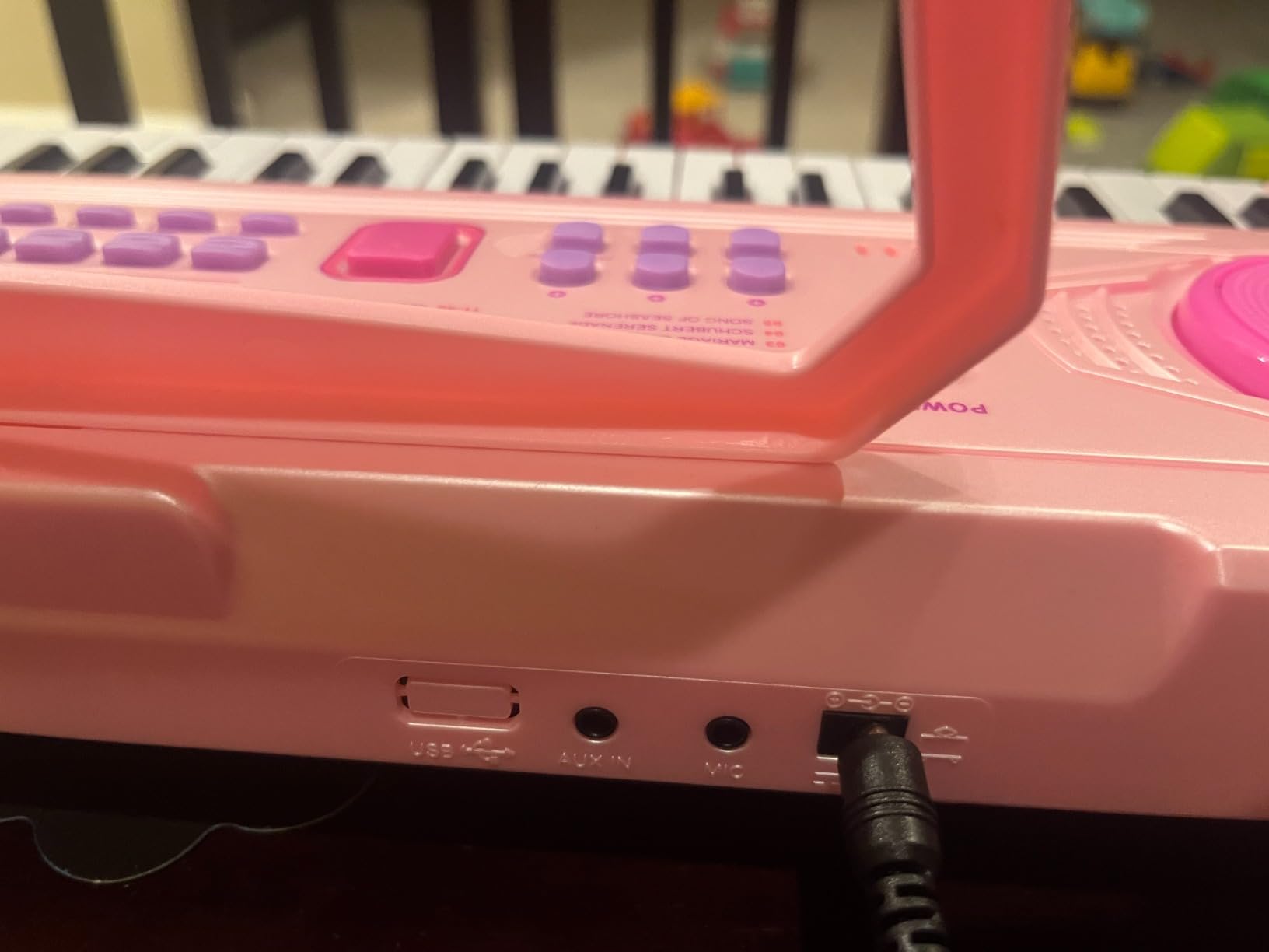 WOSTOO 61 Key Piano Keyboard for Kids, Portable 24.6-Inch Electronic Digital Piano with Follow Teaching Mode, Music Stand, Microphone & Recording, Educational Musical Instrument for Beginners, Pink customer photo 1