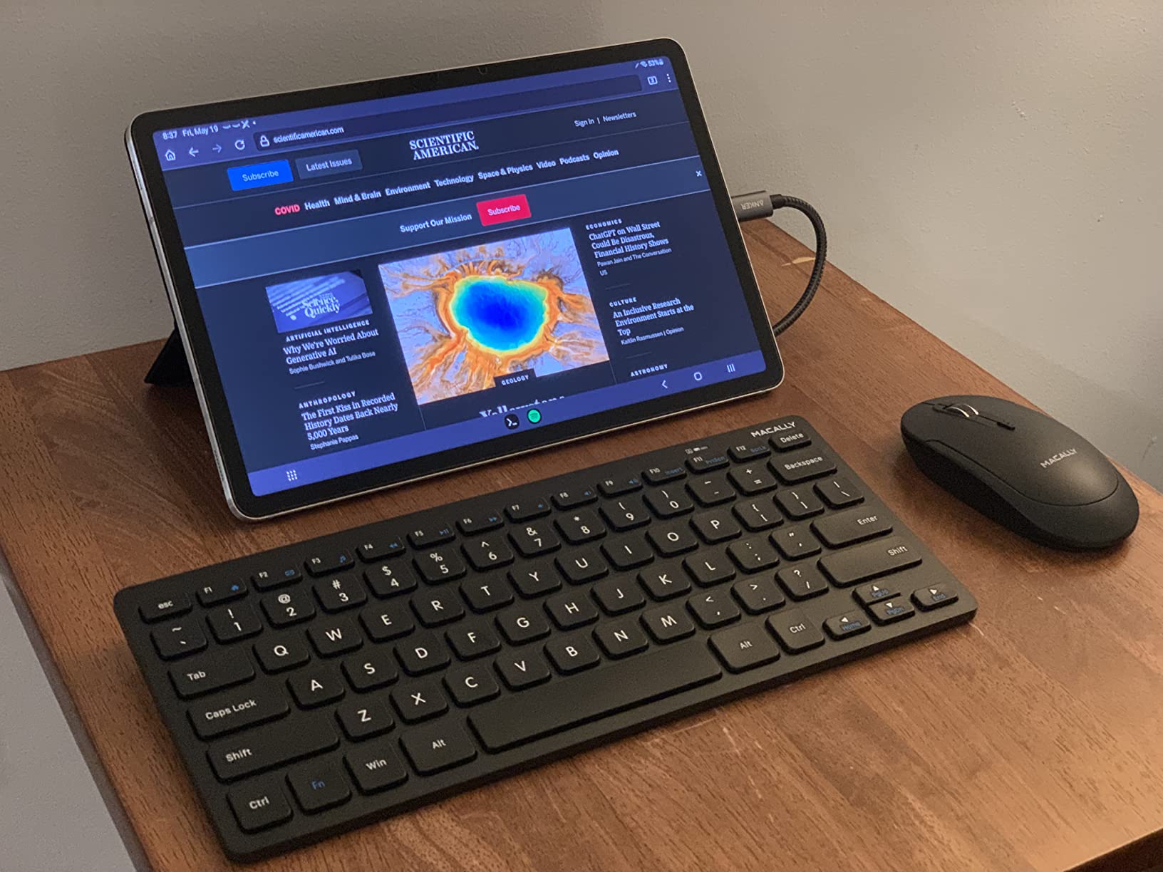 Macally Small Wireless Keyboard and Mouse Combo - Quiet Productivity Duo - 2.4G Wireless Compact Keyboard and Mouse for PC - 78 Key Mini Keyboard and Mouse with Slim Body, Click Buttons, & 3 DPI Modes customer photo 2