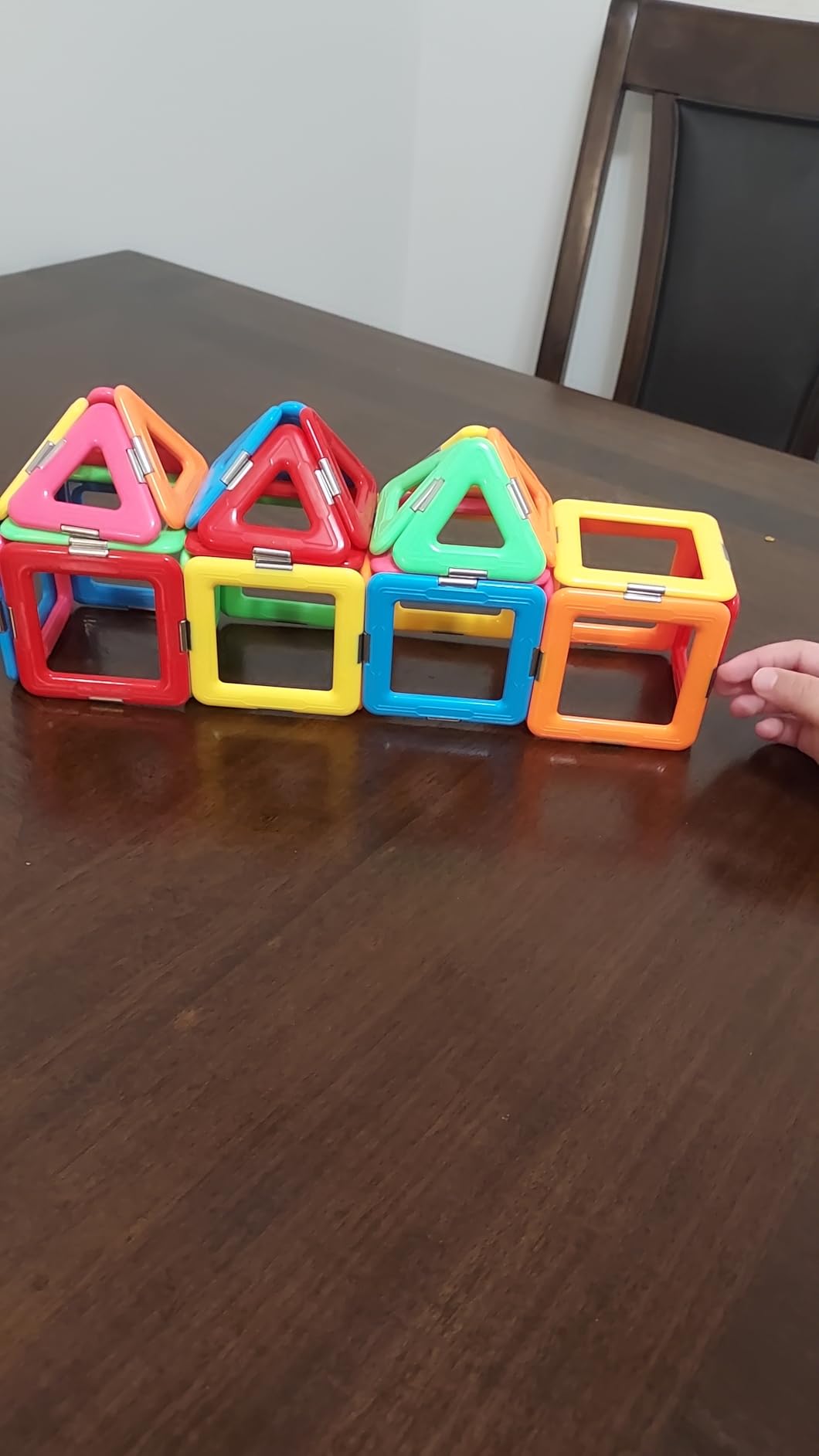 Coodoo Upgraded Magnetic Blocks Tough Tiles STEM Toys for 3+ Year Old Boys and Girls Learning by Playing Games for Toddlers Kids customer photo 2