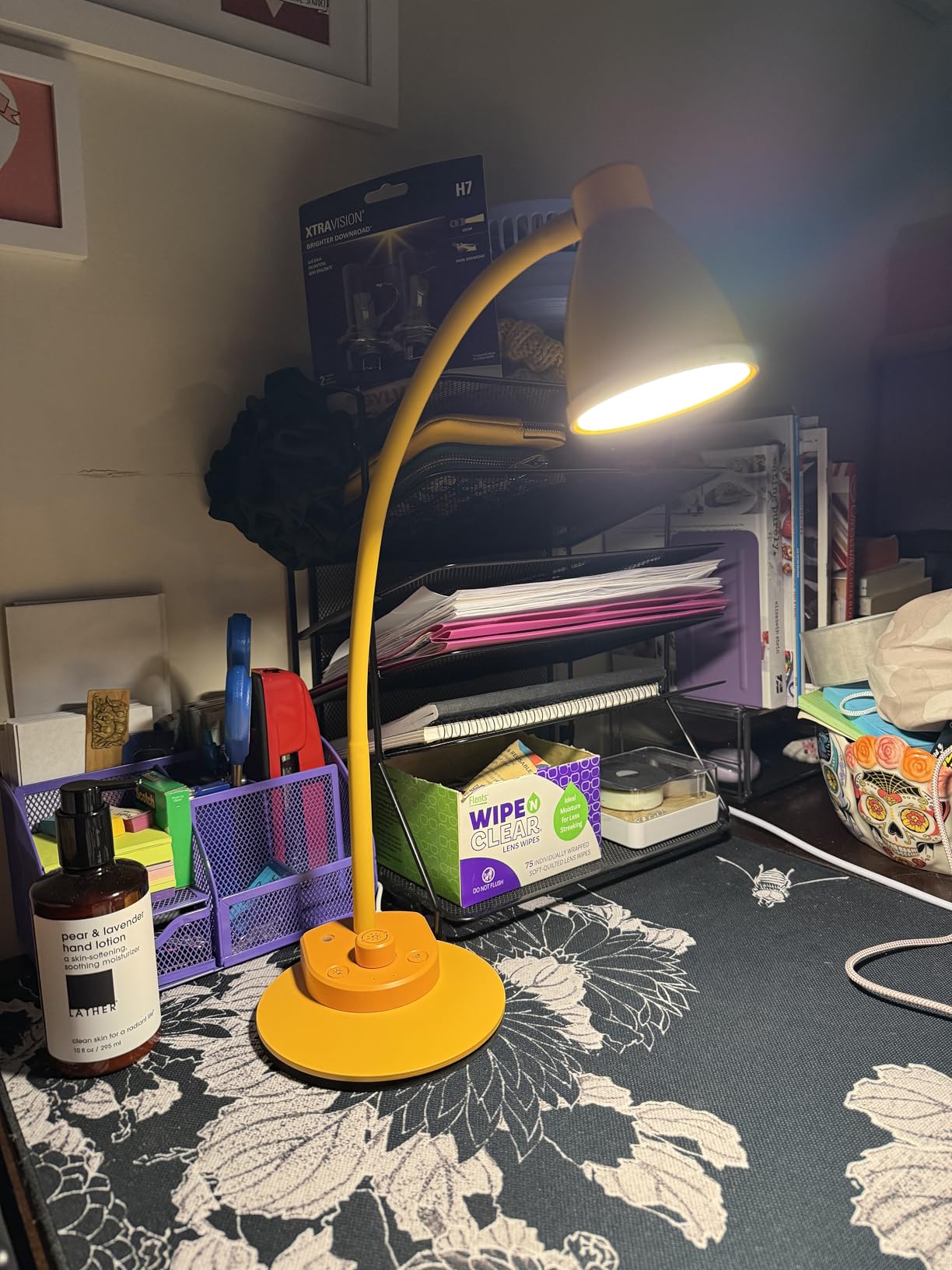 BOHON LED Desk Lamp with USB Charging Port 3 Color Modes Dimmable Reading Light Intelligent Induction Auto Dimming Task Lamp Neck Flexible Table Lamp for Bedside Office, AC Adapter Included customer photo 2