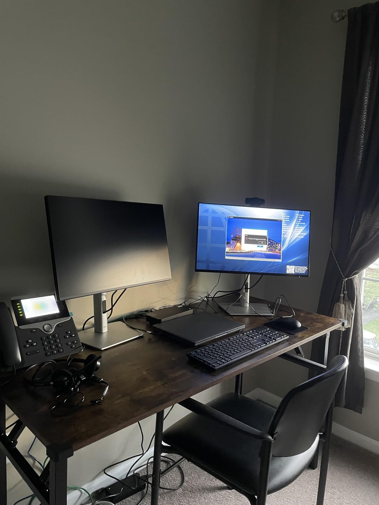 Need 39.4 Inch Folding Desk for Small Spaces, Home Office Computer Desk with Rustic Brown Tabletop & Black Metal Frame, Foldable Writing Table for Study, Bedroom, Dorm Room & Student customer photo 2