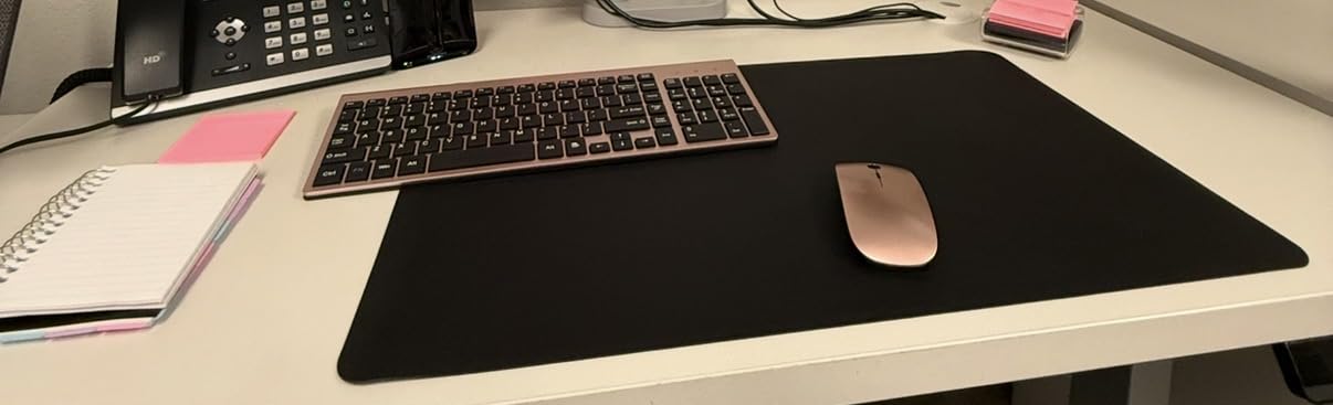 Wireless Keyboard and Mouse Ultra Slim Combo, TopMate 2.4G Silent Compact USB 2400DPI Mouse and Scissor Switch Keyboard Set with Cover, Batteries Included, for PC/Laptop/Windows/Mac - Gray Black customer photo 1