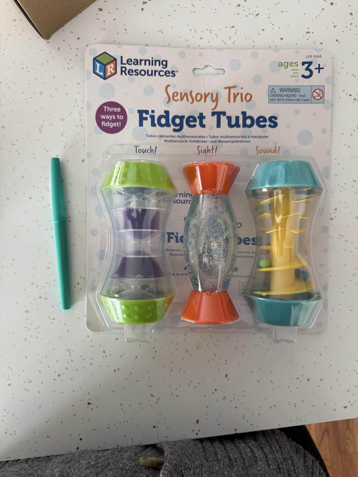 Learning Resources Sensory Trio Fidget Tubes - Sensory Toys for Toddlers, Calming Kids Fidget Toys, Classroom Calm Down Corner Supplies, Special Needs Travel Fidgets customer photo 1