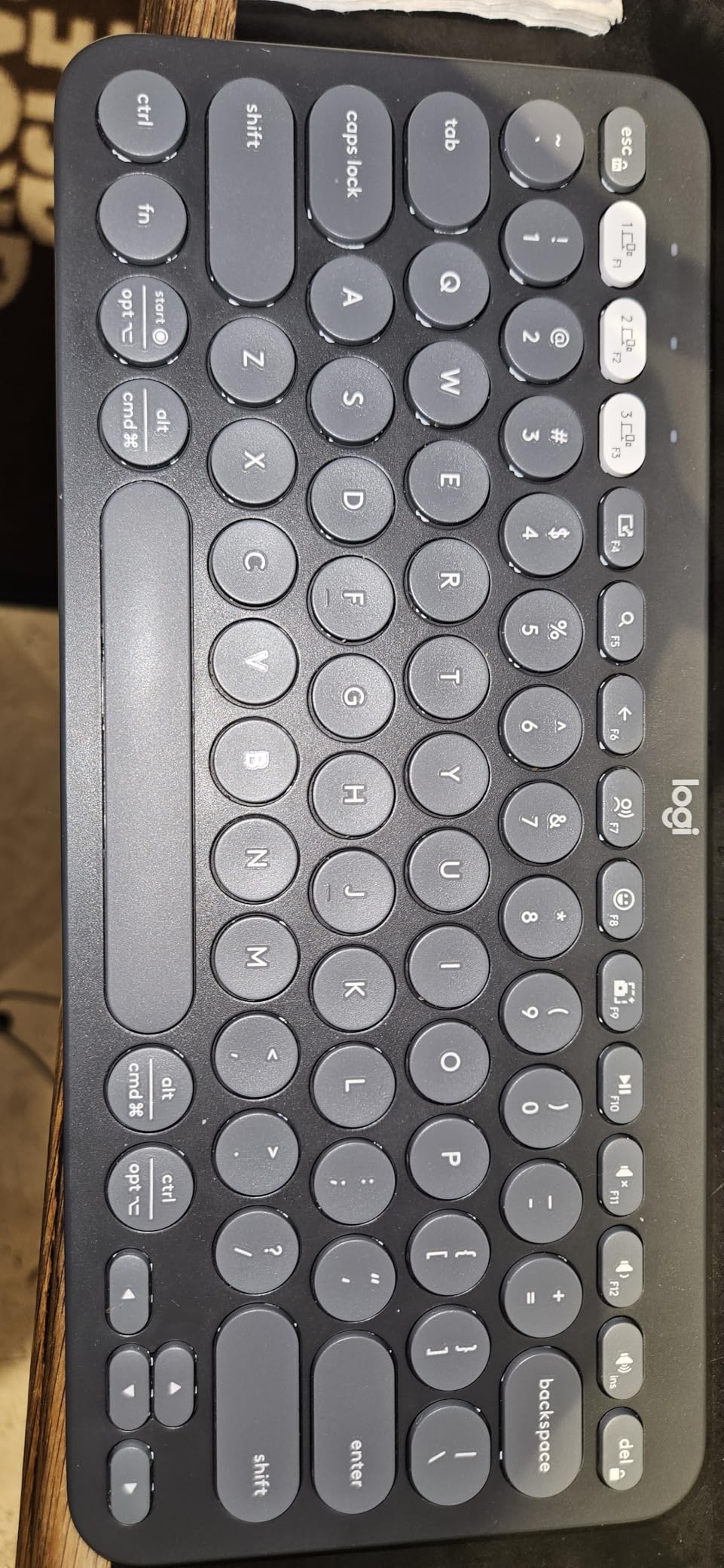 Logitech Pebble Keys 2 K380s Wireless Bluetooth Keyboard - Tonal Graphite customer photo 2