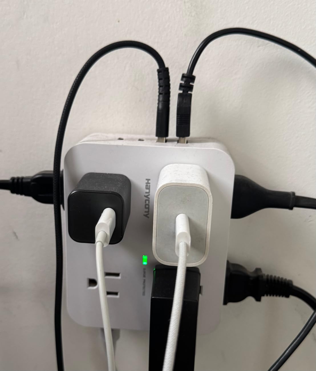 Surge Protector Power Strip, HANYCONY Extension Cord with Multiple Outlets, 5 Ft Ultra Thin Flat Plug 8 Outlets 4 USB Ports (2 USB C), 1080J Outlet Extender for Home Office College Dorm Room Essentials customer photo 1