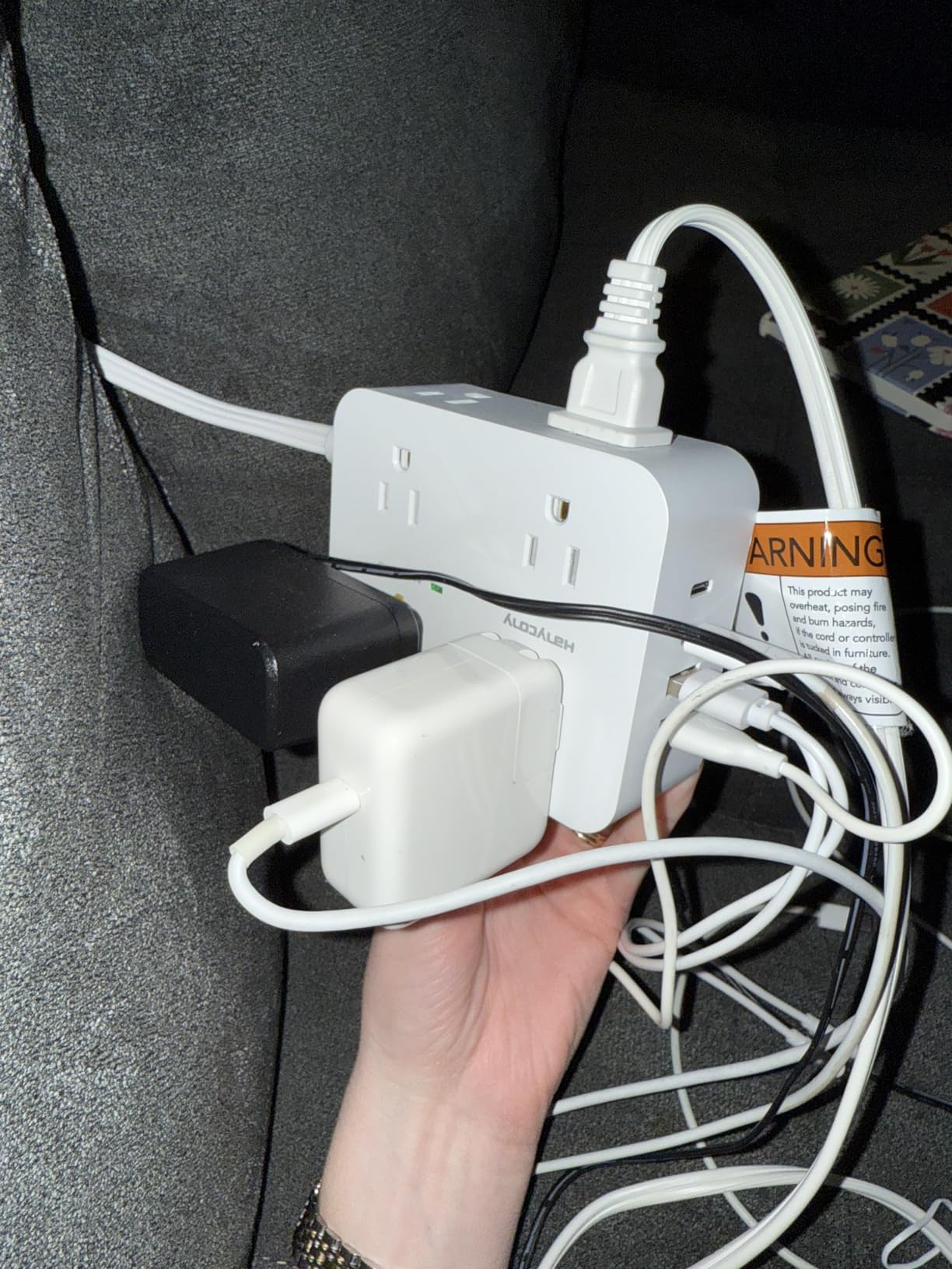 Surge Protector Power Strip, HANYCONY Extension Cord with Multiple Outlets, 5 Ft Ultra Thin Flat Plug 8 Outlets 4 USB Ports (2 USB C), 1080J Outlet Extender for Home Office College Dorm Room Essentials customer photo 2