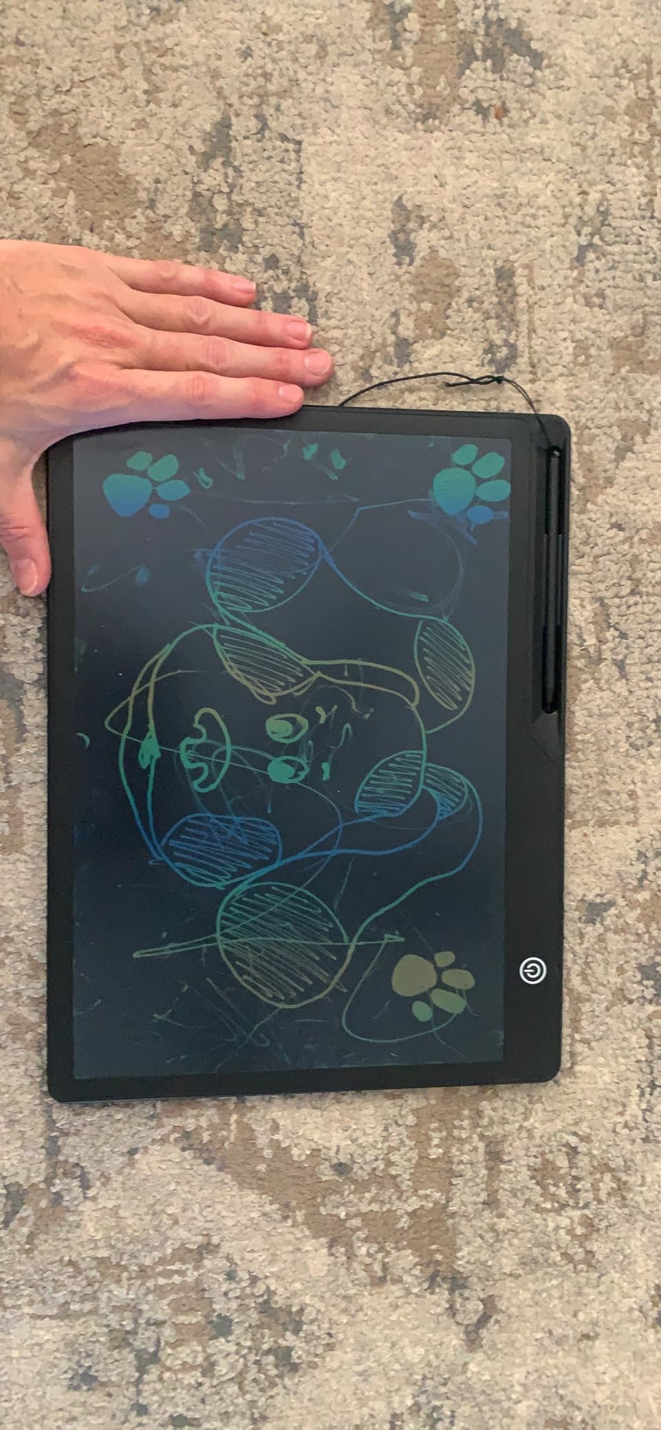 LCD Writing Tablet, 16 Inch Colorful Screen Rechargeable Doodle Board Toddler Educational Toys for 3 4 5 6 Years Old Boys Girls Reusable Portable Drawing Tablet Christmas Toys Gifts for Kids (Black) customer photo 2