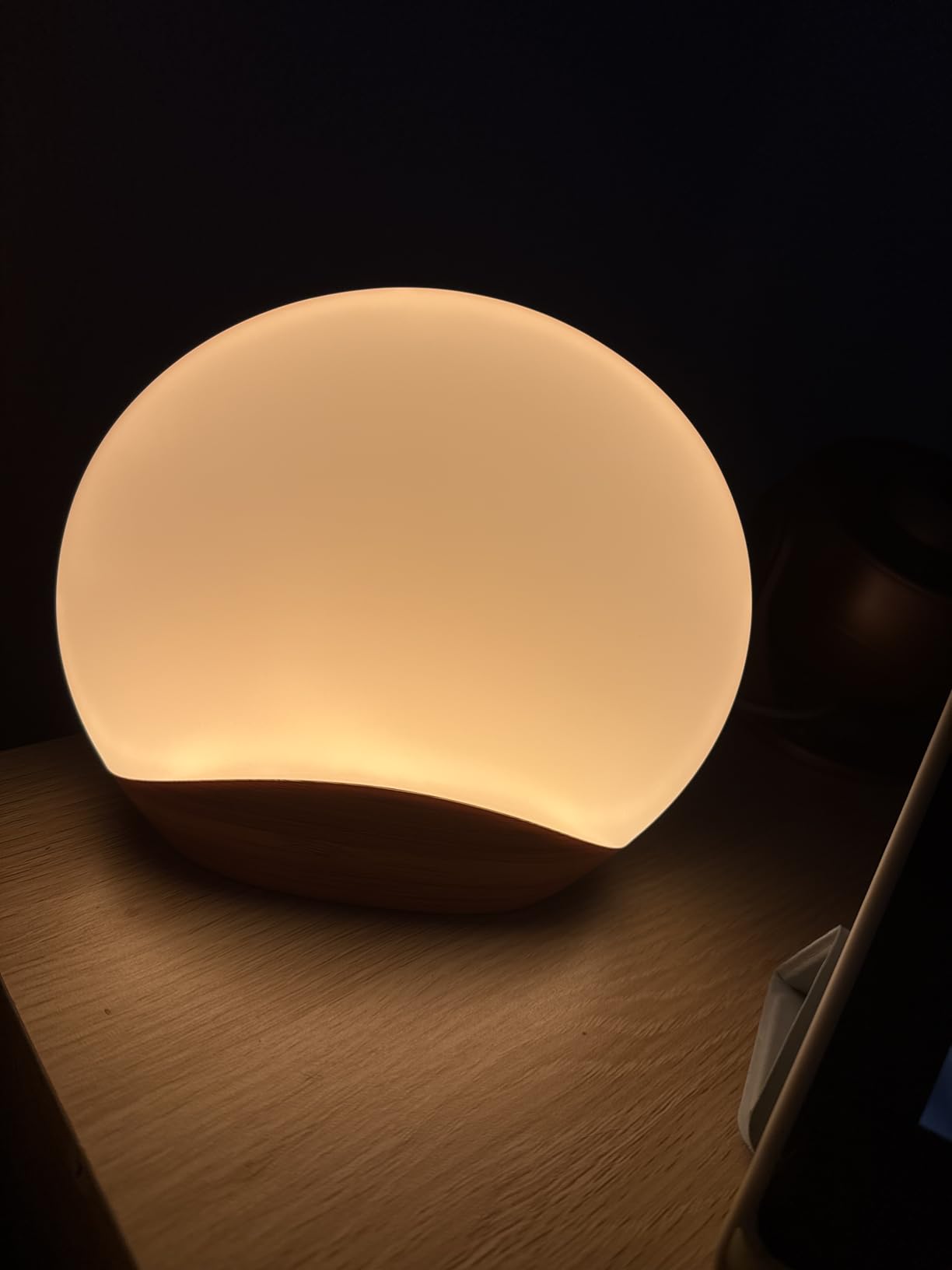 REACHER Wood Grain Sunrise Alarm Clock and Sound Machine Nightlight | Digital Dimmable Clock for Bedroom, 26 Sleep Sounds, White Noise Machine for Baby, Adults, Wake Up Light Alarm Clock for Kids customer photo 1