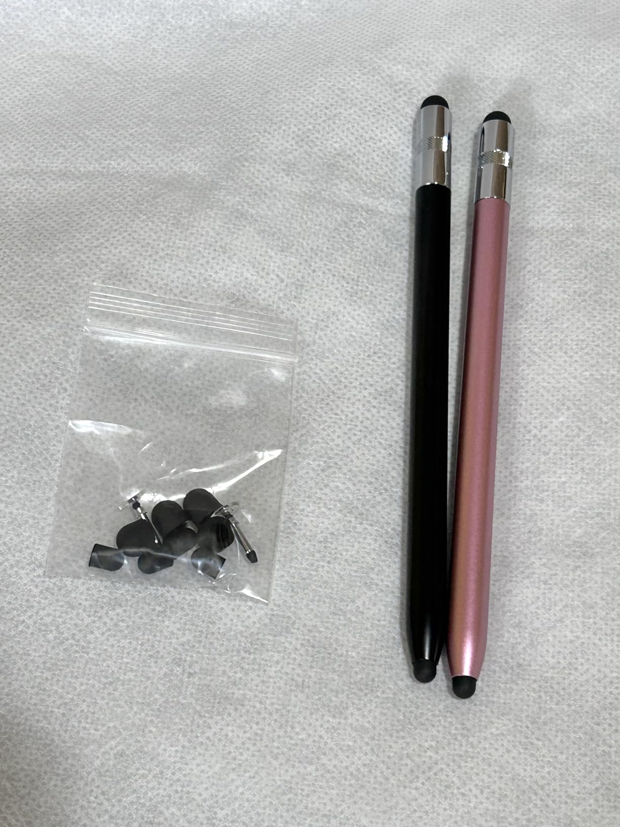 MEKO 3 in 1 Stylus Pens for Touch Screens, High Sensitivity & Precision Capacitive Stylus for Apple iPad iPhone Tablets Samsung Galaxy All Universal Touchscreen Devices (2 Pack - Black/Rose Gold) customer photo 2