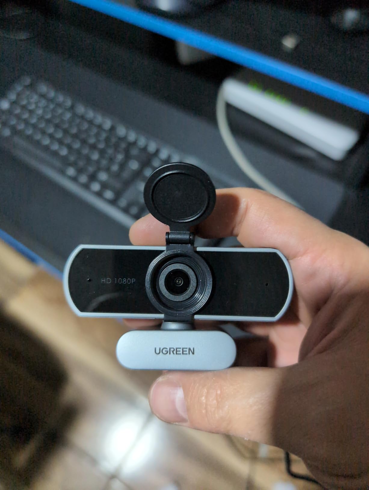 UGREEN Full HD 1080P Webcam with Microphone, 2 Noise-Canceling Mics, 85° Fov & Fixed Focus, Plug and Play, Auto Light Correction, Privacy Cover PC Camera for Zoom/Skype/Teams, Switch 2, Grey customer photo 2