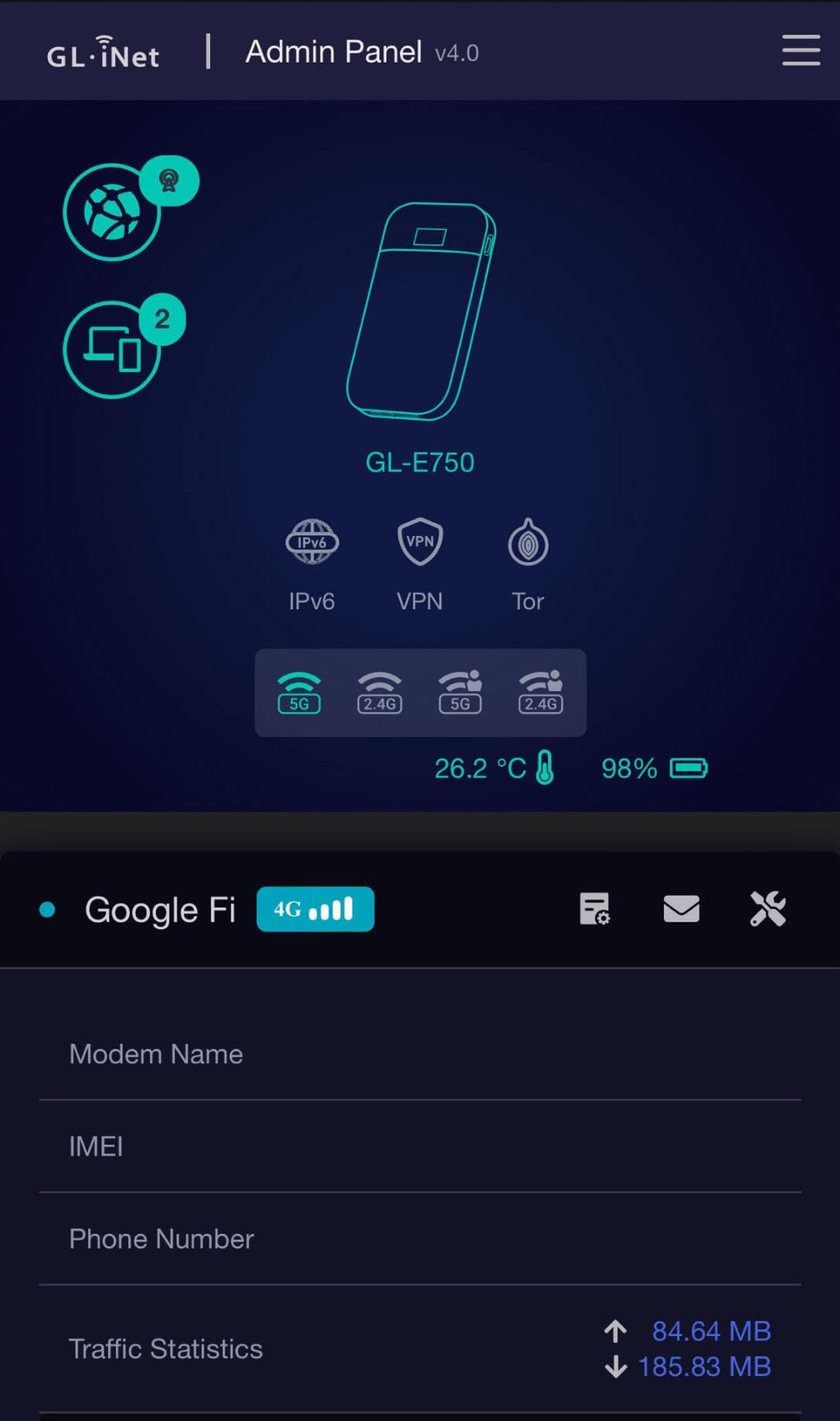 GL.iNet GL-E750V2 (MUDI) 4G LTE Portable Wi-Fi Hotspot for Travel | Mobile Hotspot Device, OpenWrt, OpenVPN, WireGuard, 7000mAh, Global Version customer photo 2
