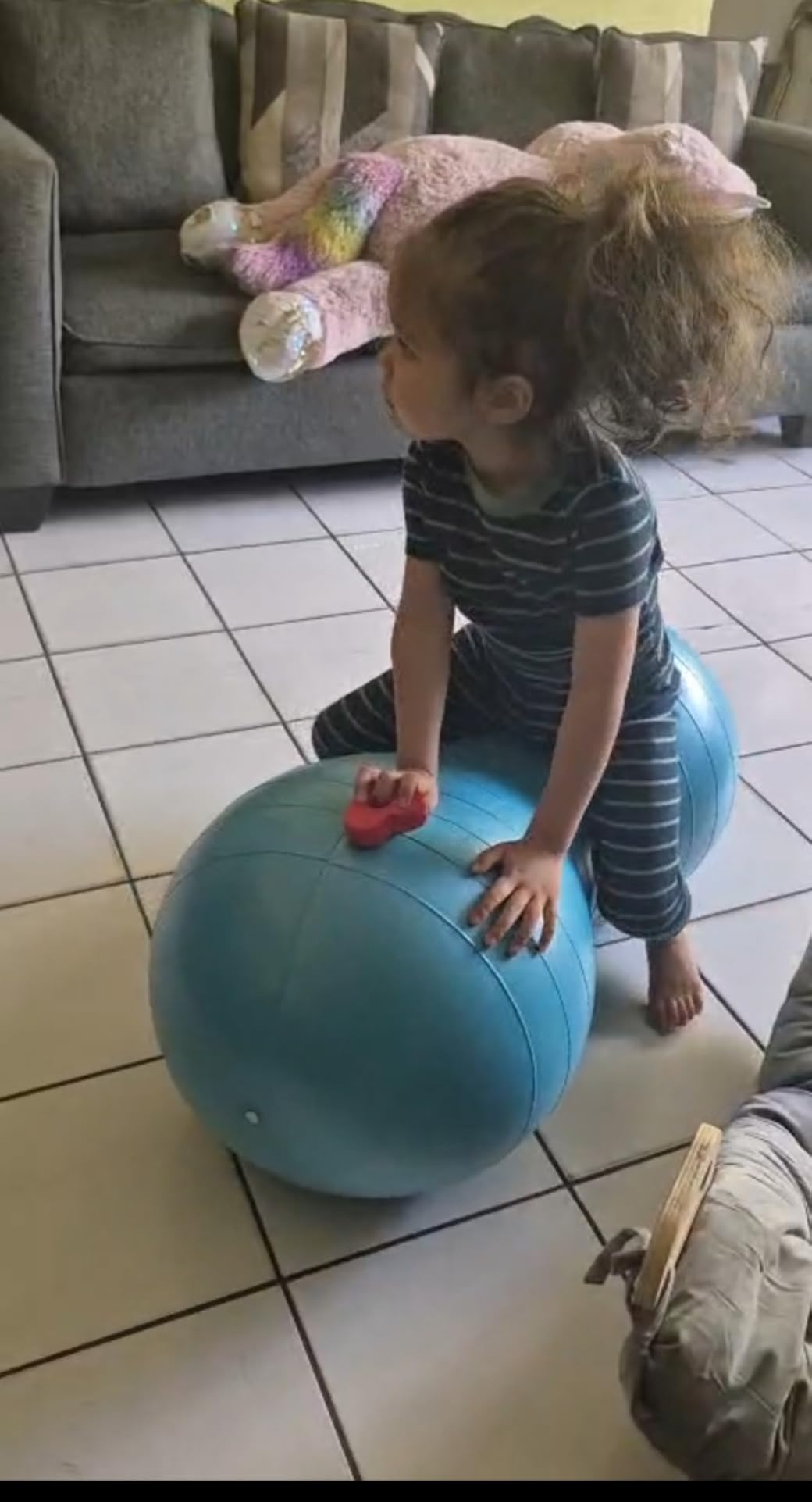 Gaiam Kids Peanut Ball Chair, Flexible Seating for Classroom, Active Bounce Seat, Core Engagement customer photo 1