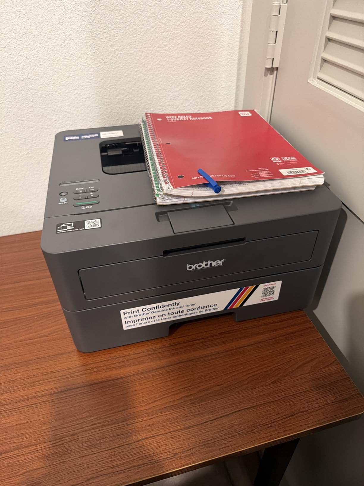 Brother HL-L2405W Wireless Compact Monochrome Laser Printer with Mobile Printing, Black & White Output | Includes Refresh Subscription Trial, Works with Alexa customer photo 1