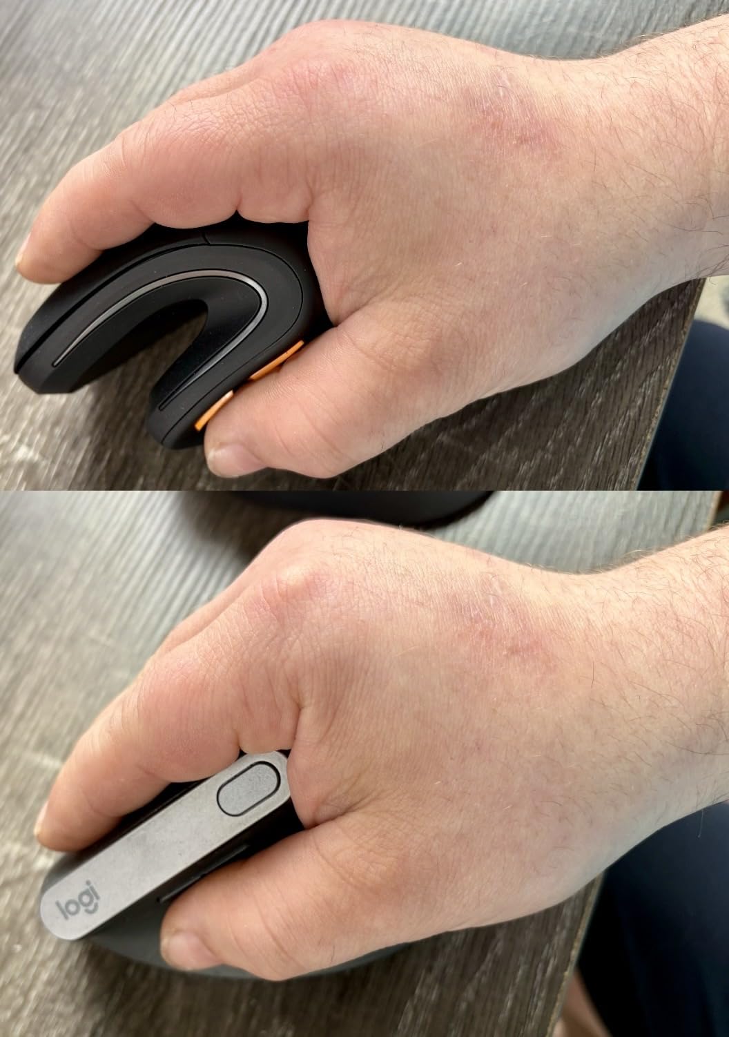 ProtoArc EM11 NL Wireless Ergonomic Vertical Mouse, Rechargeable, Black | 58° vertical design supports a natural wrist posture, connect 3 devices via Bluetooth/2.4G USB-A, 500mAh USB-C rechargeable. customer photo 1