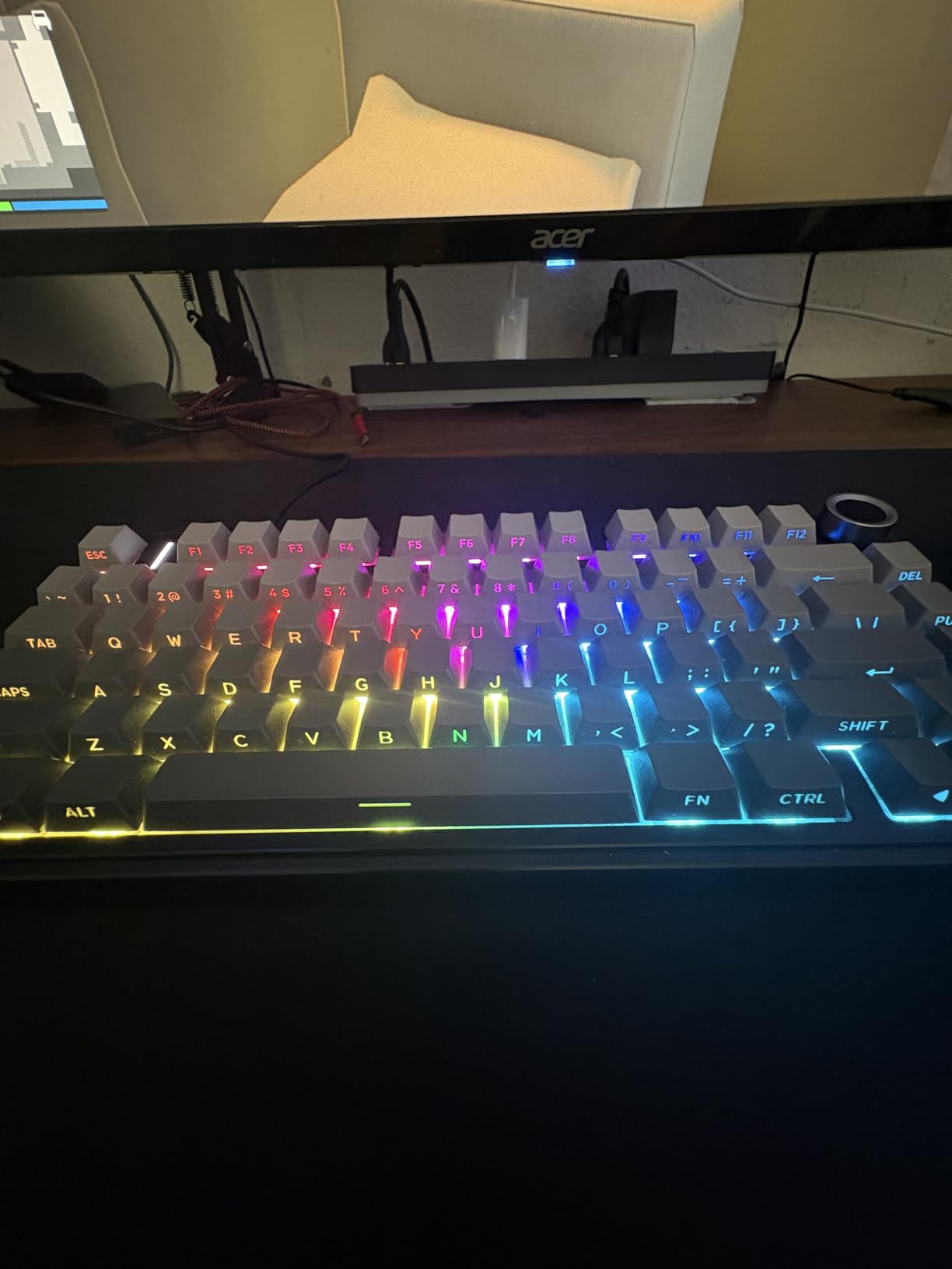 AULA F75 Pro Wireless Mechanical Keyboard, 75% Hot Swappable Custom Keyboard with Knob, RGB Backlit, Pre-lubed Reaper Switches, Side Printed PBT Keycaps, 2.4GHz/USB-C/BT5.0 customer photo 1