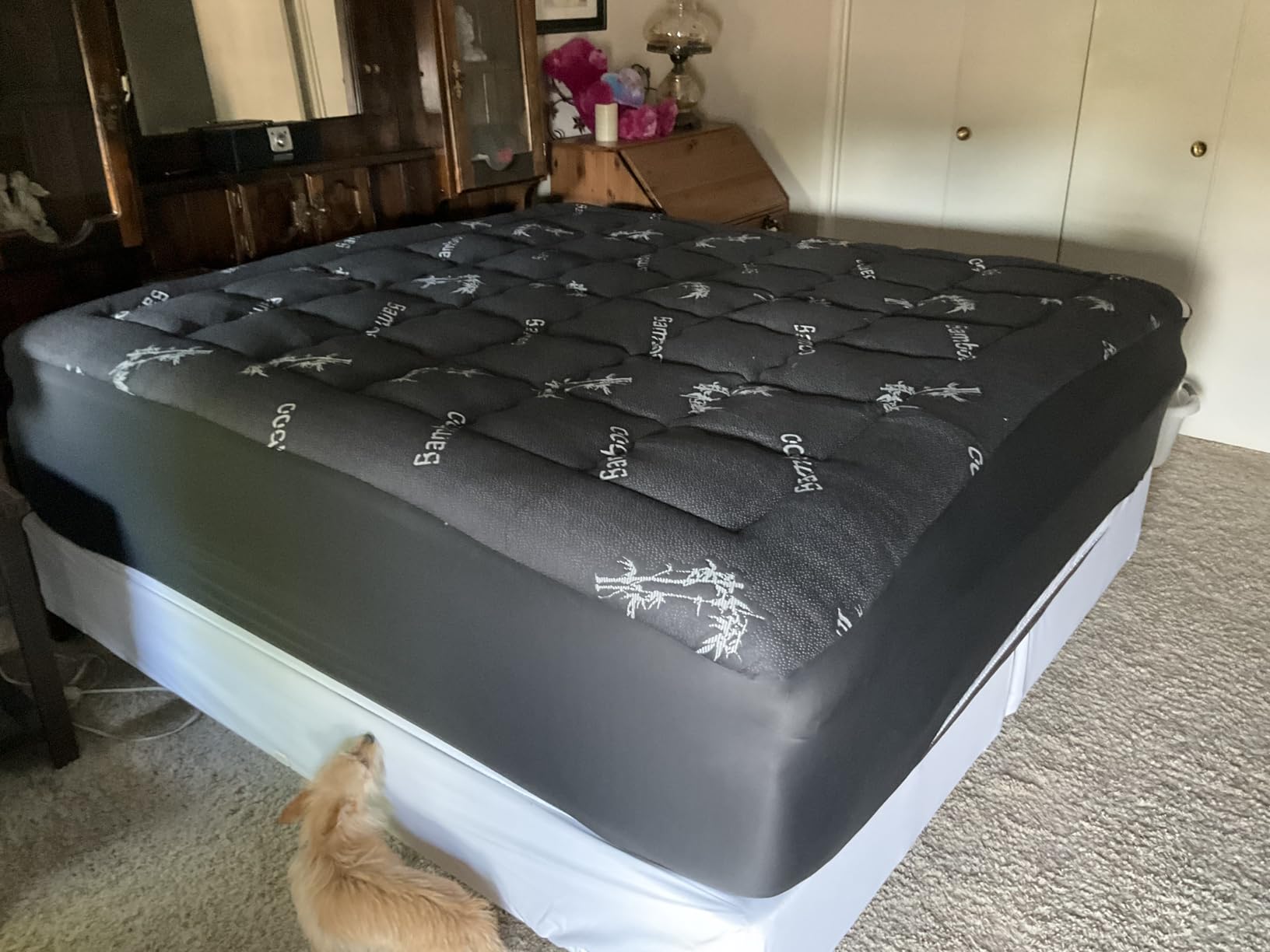 BEDLORE Twin XL Mattress Topper Viscose Derived from Bamboo, Thick Pillow Top Mattress Pad with Deep Pockets for 6-15 inches Mattress, Soft Mattress Topper College Dorm Size for Back Pain (Dark Gray) customer photo 1