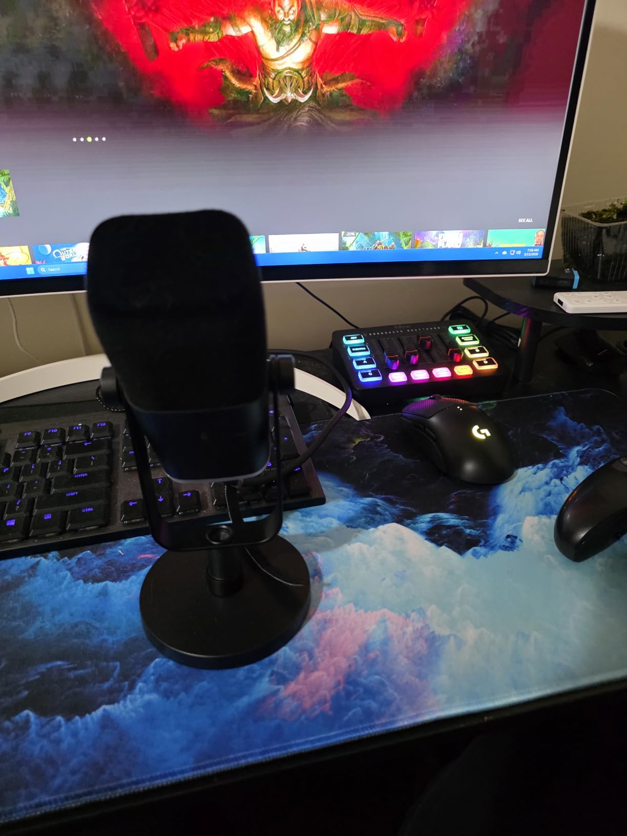 FIFINE Gaming Equipment Bundle, XLR/USB Streaming Dynamic Microphone with Audio Mixer Set, Podcast Recording Mic with Gain Knob, PC Mixer with Slider Fader Kit for Video, Game Voice - Ampligame KS5W customer photo 2