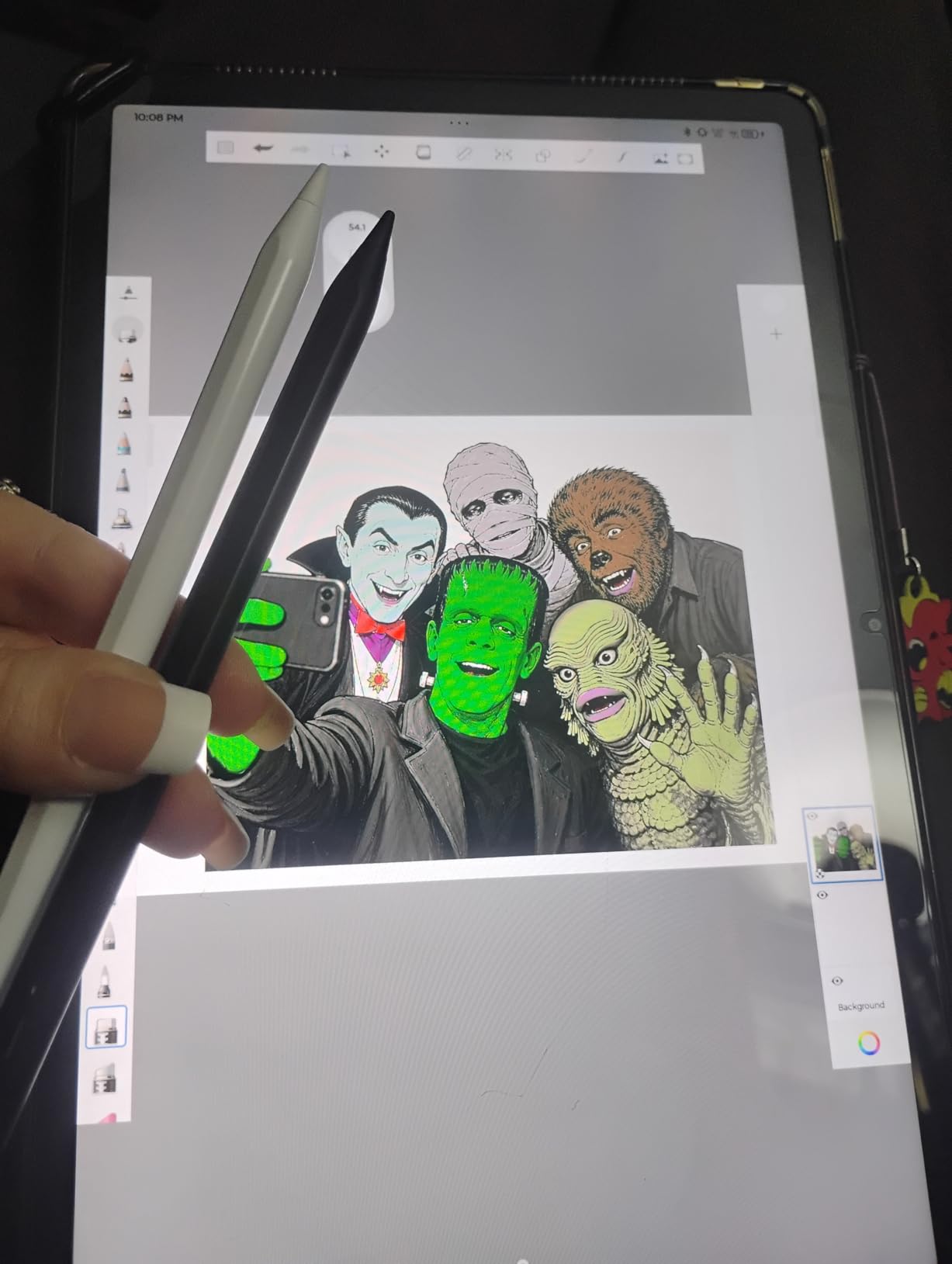 Stylus Pen for Android Tablet, Tablet Pencil for iOS/Android, Rechargeable Active Stylus Pen for Switch/iPhone/Samsung/XiaoMi/Huawei/Vivo/Lenovo and Other Android Smartphones and Tablets - Black customer photo 1