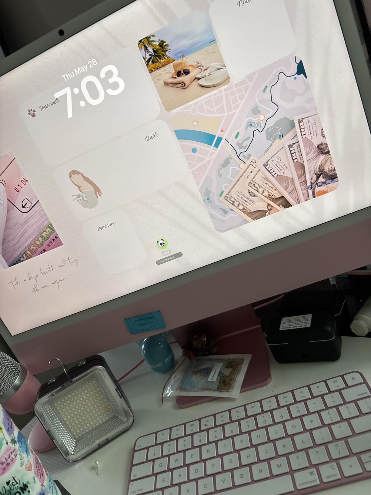2024 iMac All-in-One Desktop Computer with M4 chip, 8-core CPU and 8-core GPU, Built for Apple Intelligence, 24-inch Retina Display, 16GB Unified Memory, 256GB SSD Storage; Blue customer photo 1