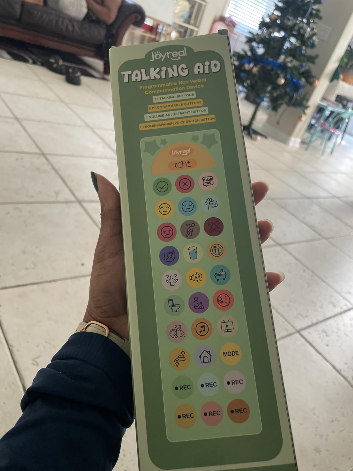 Joyreal AAC Device for Autism, Non Verbal Communication Tools for Speech Therapy & Stroke Rehab. Autism Talking Aids with 6 Programmable Buttons & Adjustable Volume, Autism Toys for Kids and Adults customer photo 2