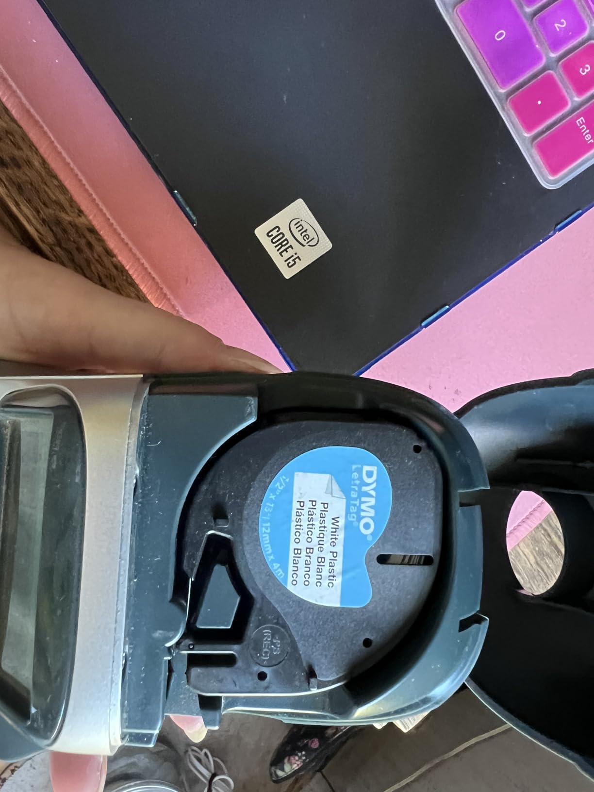 DYMO LetraTag LT-100H Handheld Aesthetic Label Maker, ABC Keyboard Label Printer with Easy-to-Use, 13 Character LCD Screen, Great for Home & Office Organization, Pink customer photo 2