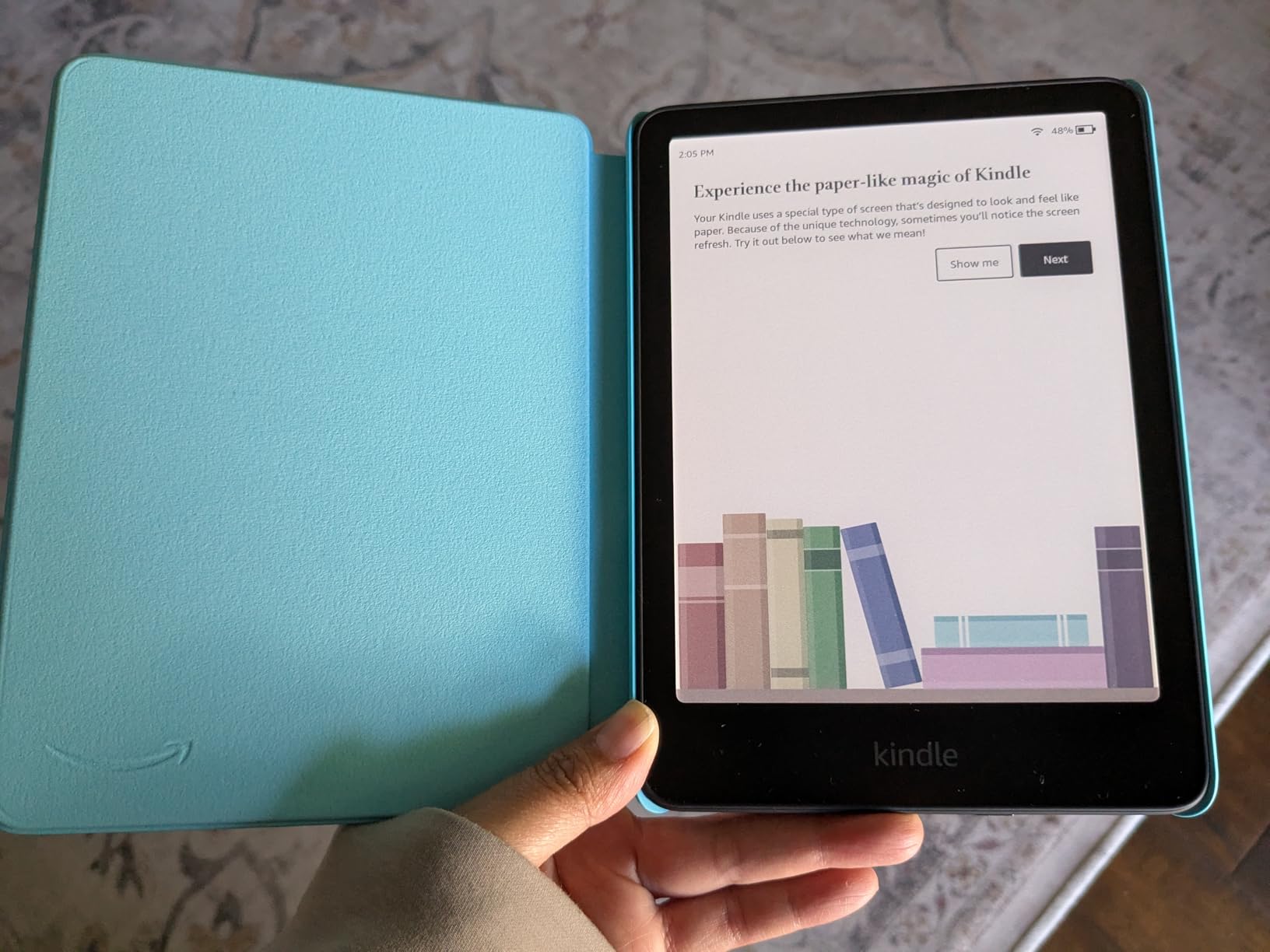 Amazon Kindle Colorsoft Kids 16 GB (newest model) - Lightweight, compact, and designed for reading - no apps, videos, or games. - with cover, Starlight Reading customer photo 1