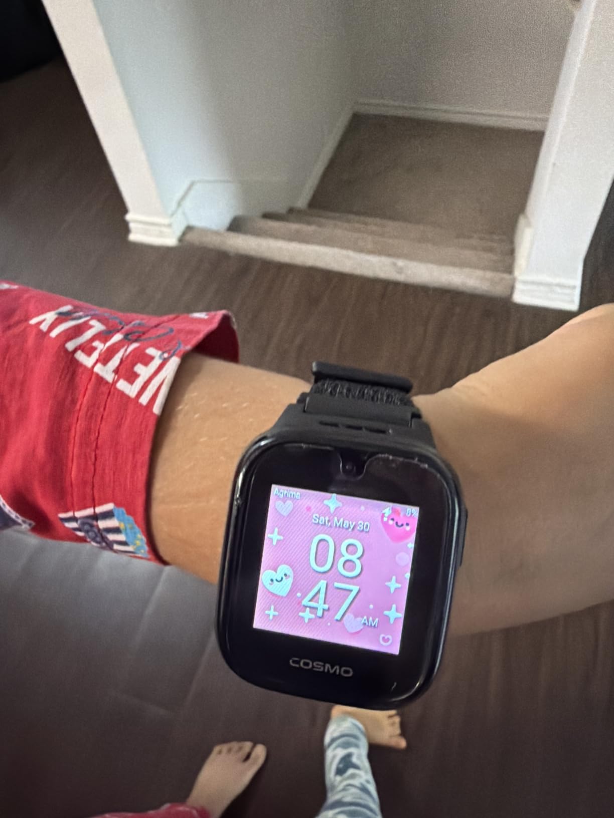 JrTrack 5 Kids Smart Watch by Cosmo | Best Kid-Safe Phone Watch | Precision Real-Time GPS Tracking | Call, Text, Activity, School Settings | Spotify Music | Parental Controls | SOS & Safety Alerts customer photo 2