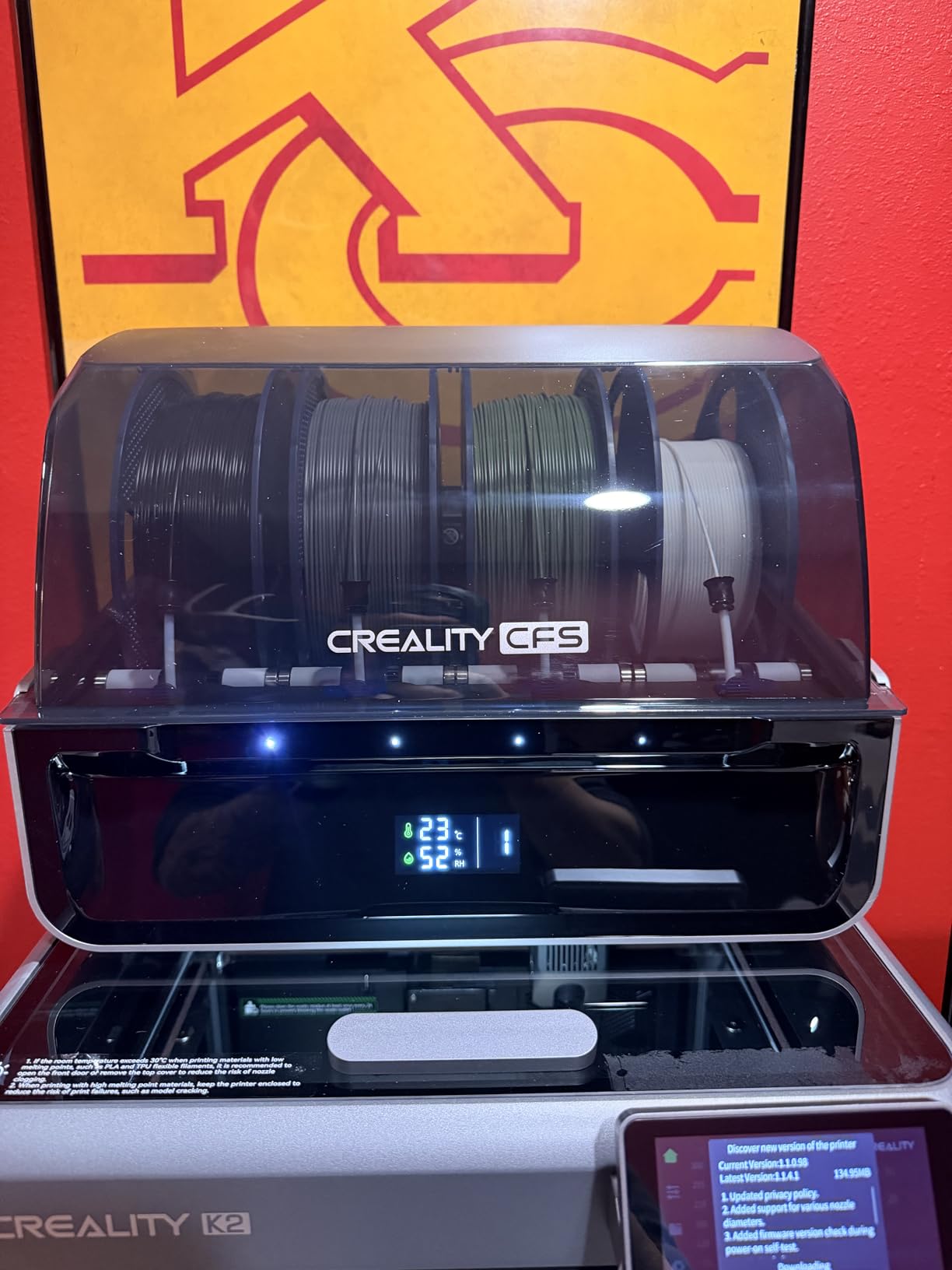 Creality K2 Combo (A) 3D Printer, Multicolor Printing with CFS, 600mm/s Printing Speed, 95% Pre-Assemble, Smart AI Camera & Auto Leveling, Next-Gen Direct Drive Extruder, Build Volume 260x260x260mm customer photo 2