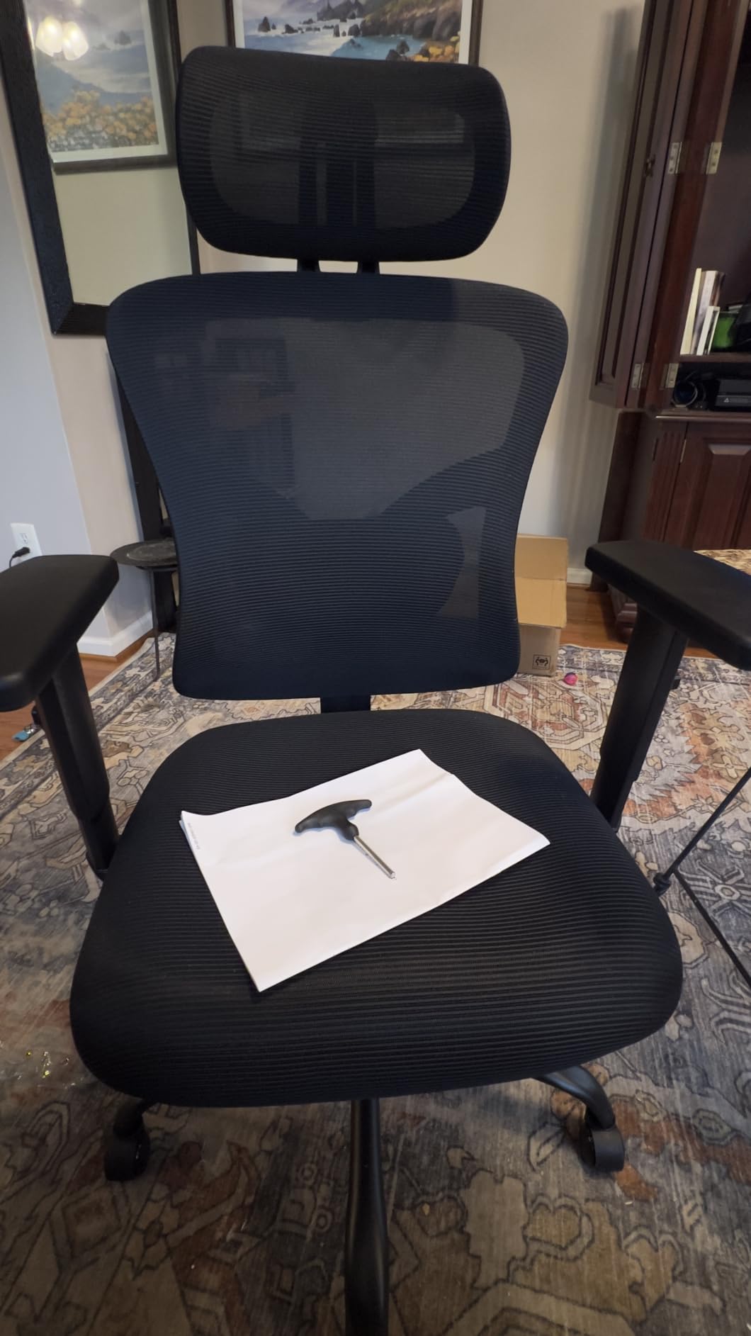 Marsail Ergonomic Office Chair Ergonomic Gaming Chair with Lumbar Support, 2D Headrest, Adjustable Armrests, Contoured Seat Cushion, Computer Desk Chair with Wheels for Home and Office customer photo 2