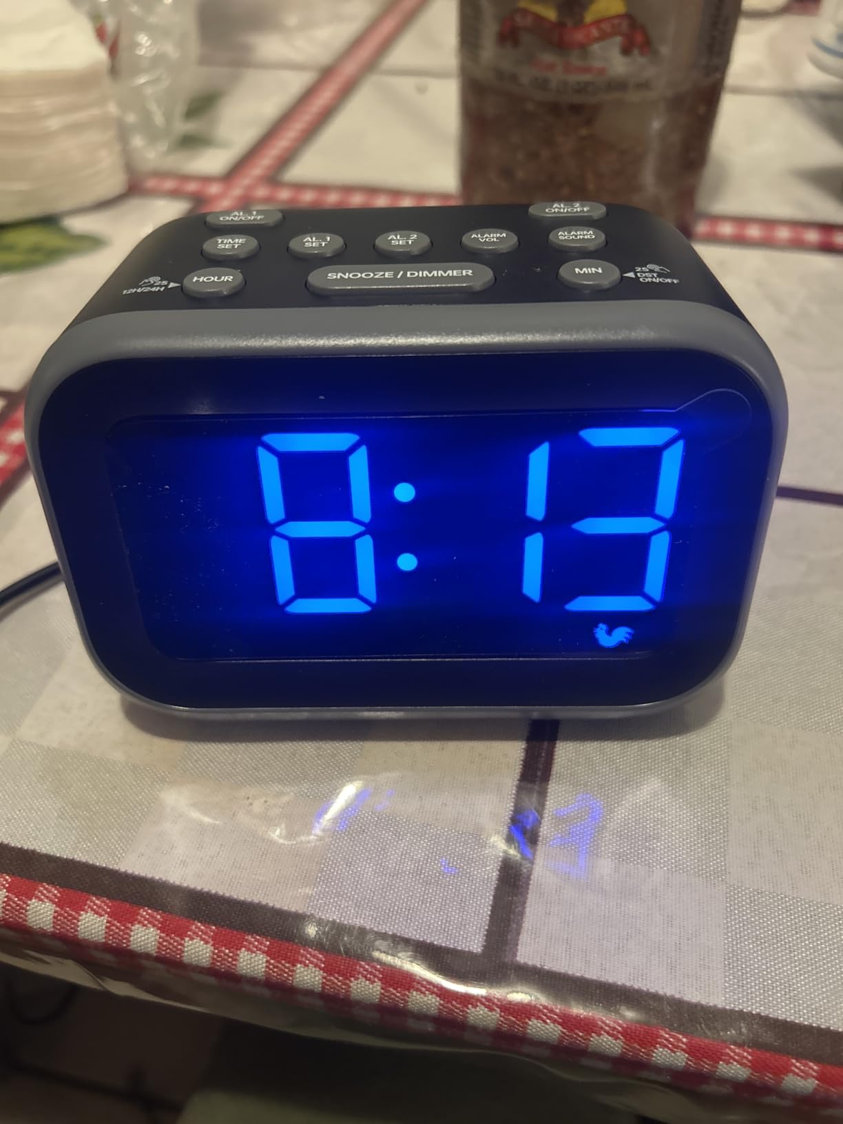 Acedeck Super Loud Alarm Clock: 115dB Dual Alarms and 6 Alarm Sounds for Heavy Sleepers - Adult Shift Workers in Bedroom or Daily Wake-Up Use - Gray customer photo 2