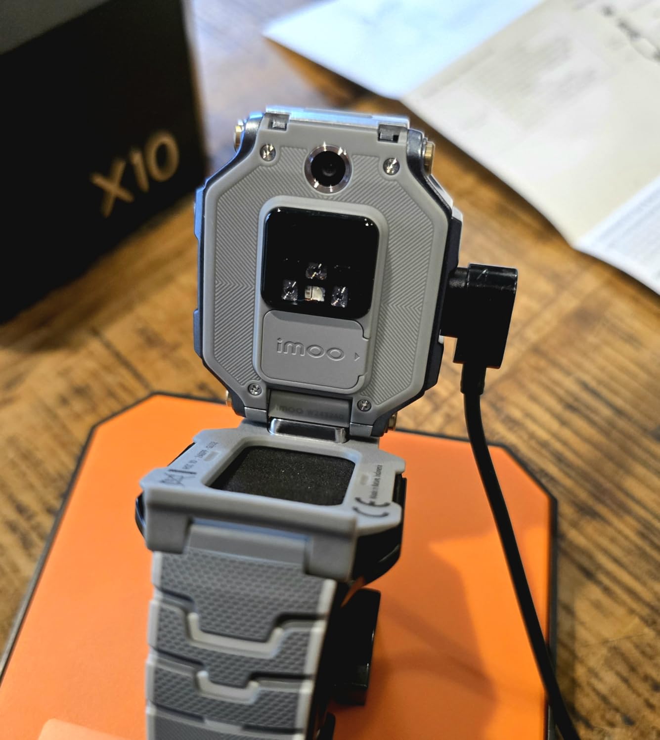 imoo X10 Kids Smartwatch, Compatible with Verizon & T-Mobile, Long-Lasting HD Video & Phone Call, GPS Location Tracking & IPX8 Water-Resistant, 14 Days History, Multisport Mode (Grey) customer photo 2