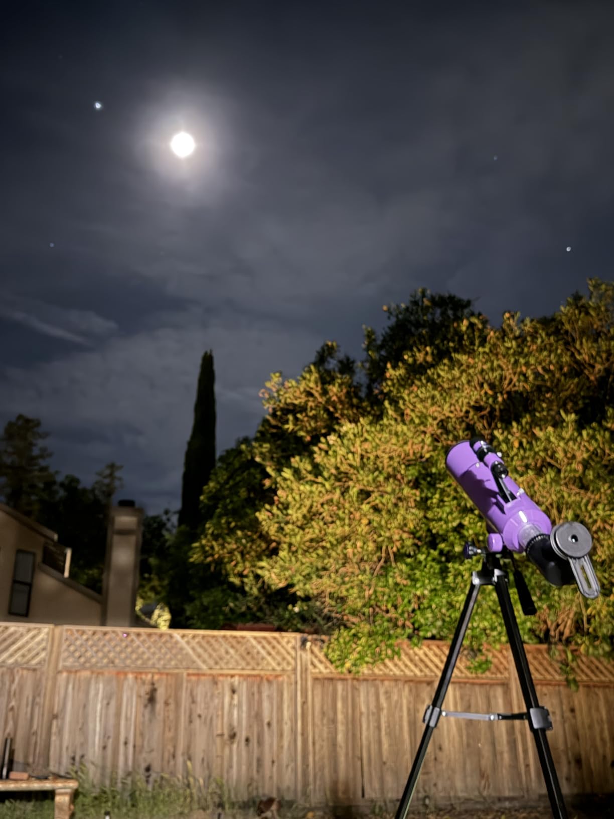 Dianfan Telescope for Kids & Adults, 80mm 500mm Portable Refractor, Purple | High Powered Astronomy Travel Telescope for Beginners, Fully Multi-Coated Optics, Tripod, Phone Adapter, Stickers & Backpack customer photo 2