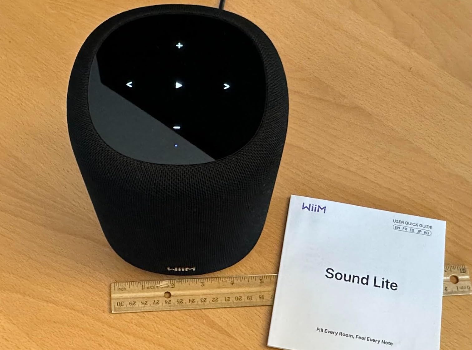WiiM Sound Lite Smart Speaker, Hi-Res 24-bit/192 kHz, AI RoomFit Room Correction, 100W Peak, Wi-Fi 6E/Bluetooth 5.3 customer photo 2