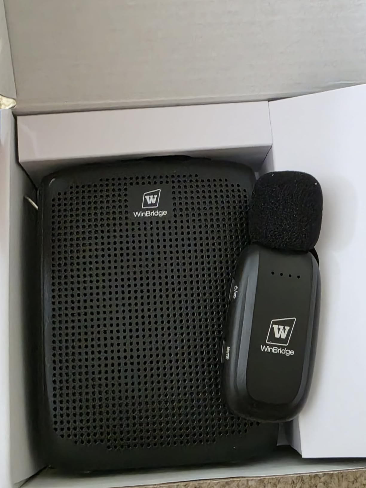 WinBridge Wireless Voice Amplifier with Clip-On Lapel Mic for Teachers | 15W Portable PA System with Bluetooth, 12H+ Battery, Auto-Pairing , Instant Mute, Ultra-Light Lavalier Microphone WB005 customer photo 2