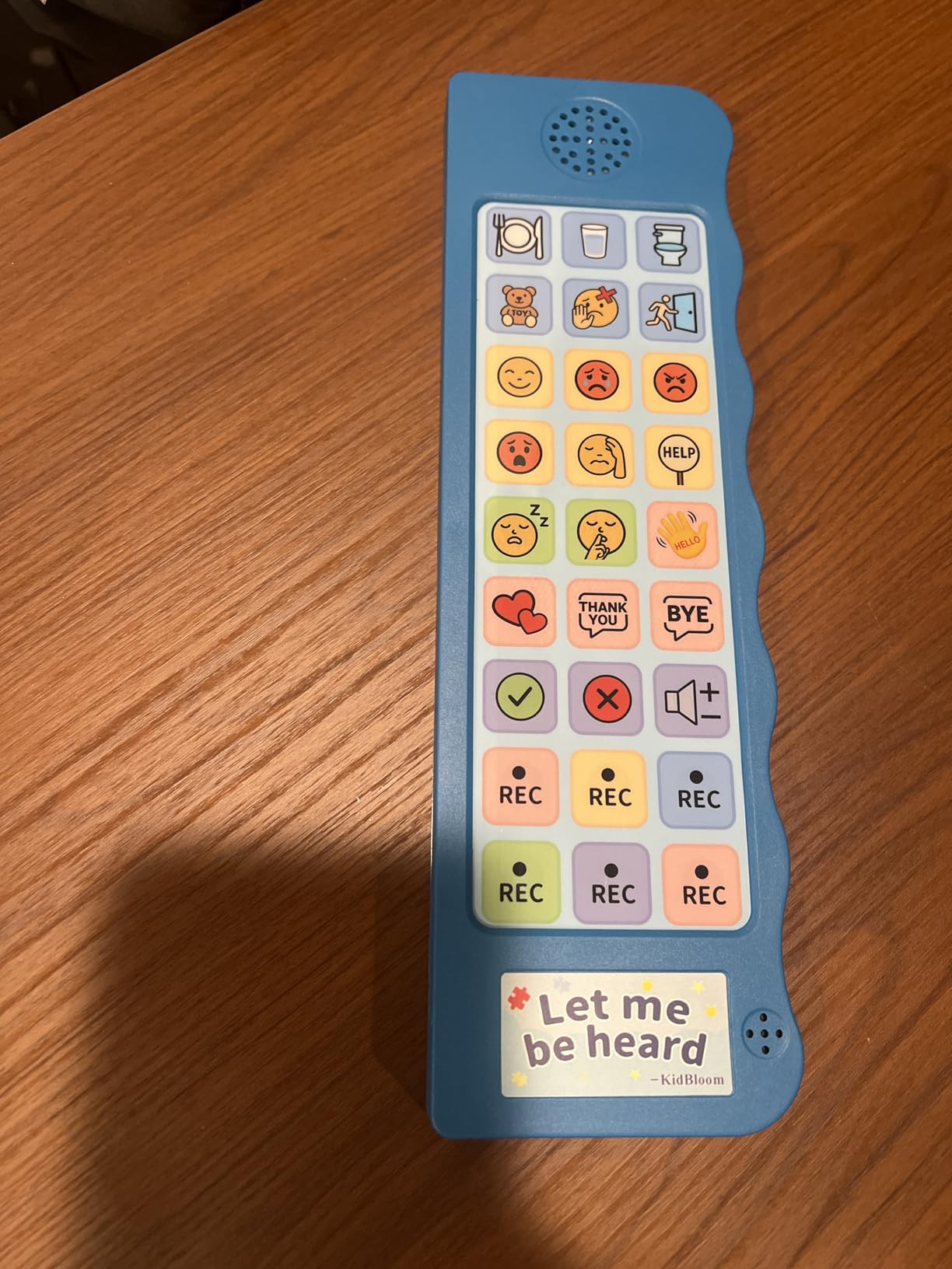 KidBloom AAC Device for Autism, Communication Sensory Toys for Kids Age 3-7 | 20 Sound Buttons & 6 Recordable Buttons, 2 Adjustable Volume Levels, Color-Zoned Design, 29 Speaker Holes customer photo 1