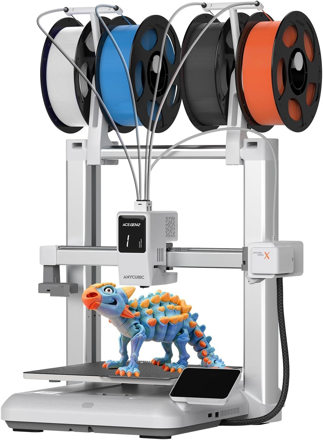 Anycubic Kobra X Multicolor 3D Printer, Easy Setup, Native 4-Color | Up 19 Color, 600mm/s Fast 3D Printing, AI Camera, Quiet 45dB, 260mm³, FDM for Kids Beginners Family Makers Professional customer photo 1