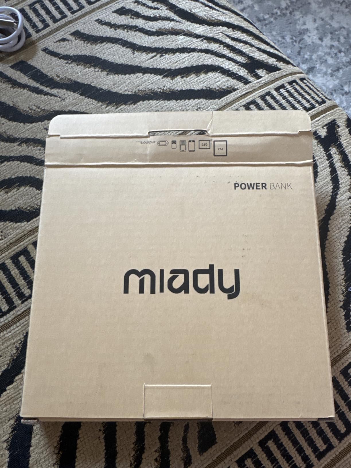 Miady 2-Pack Portable Charger, Slim 10000mAh Power Bank Travel Battery Pack 3 Outputs 2 Inputs customer photo 1