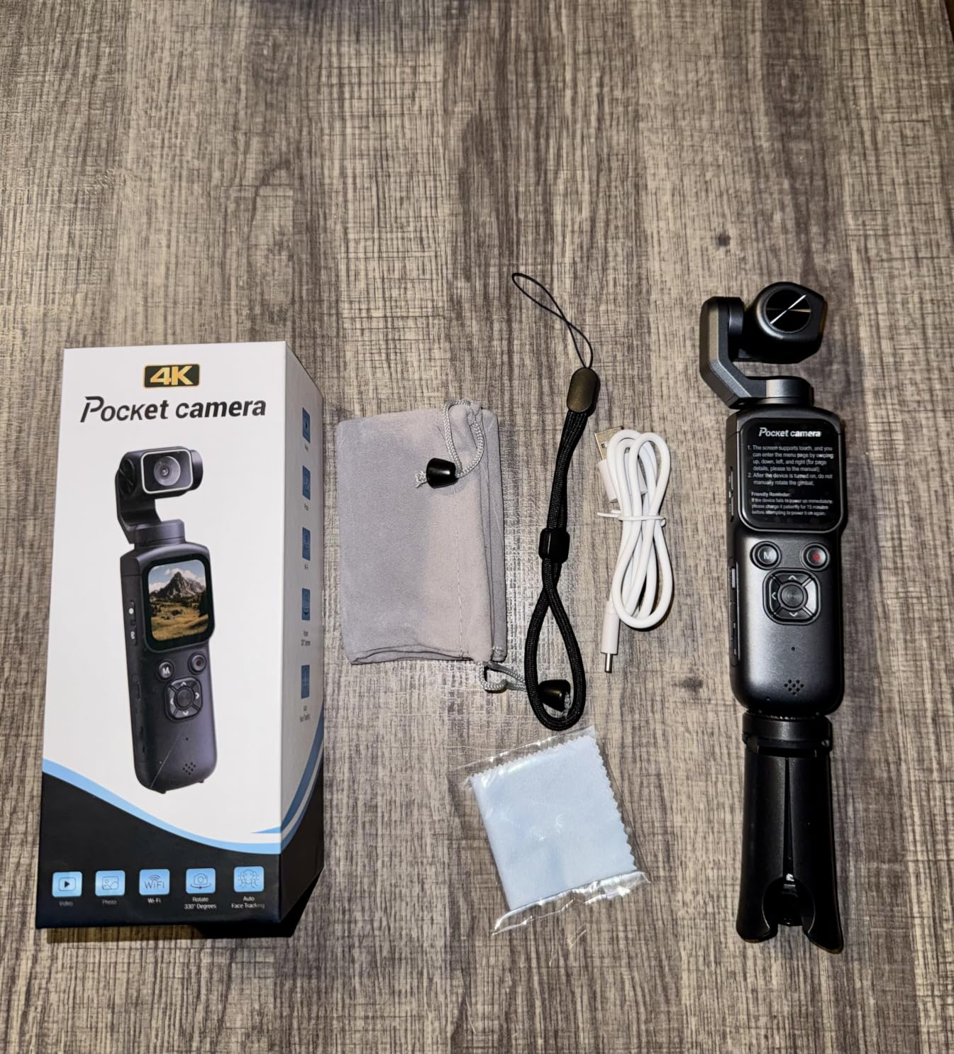 4K Vlogging Camera with 330° Rotating Lens & Face Tracking, Portable Pocket Digital Camera for YouTube TikTok with WiFi, Includes 16GB Card, Tripod & Carrying Bag,Black customer photo 2
