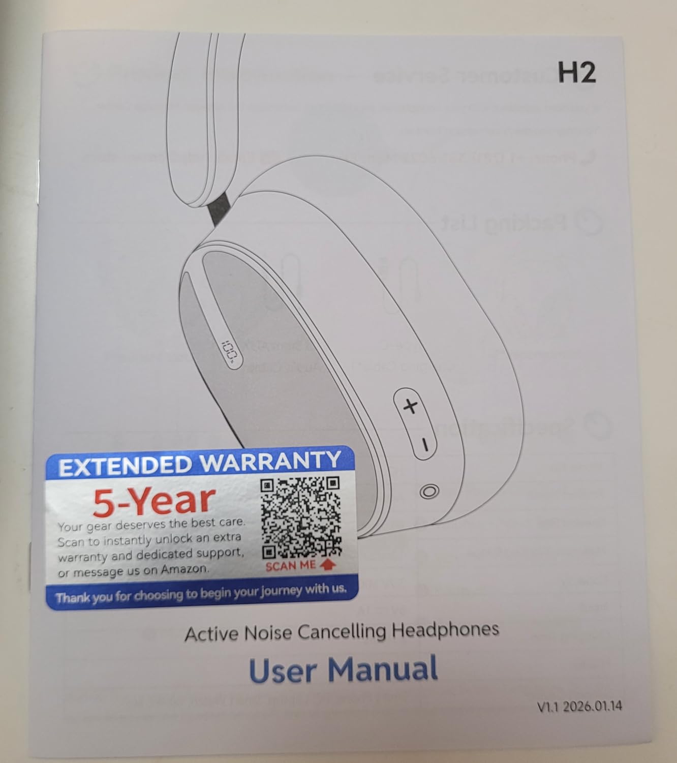 Hybrid Active Noise Cancelling Headphones, 120H Playtime Bluetooth Over Ear Headphones, Bluetooth 6.0 Wireless Headset with Display, 6 ENC Mic, Hi-Res Audio, Transparency Mode for Travel Game Black customer photo 1