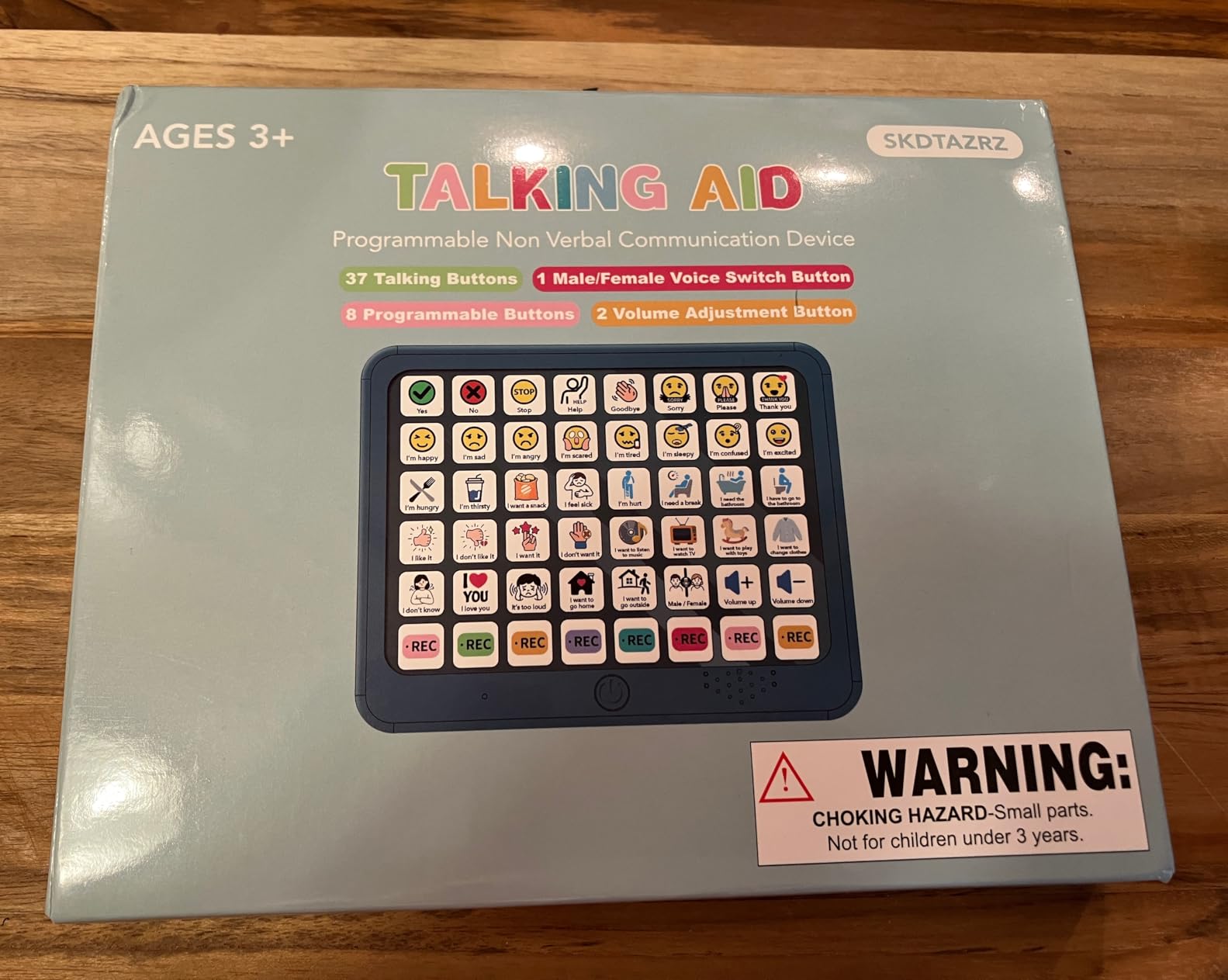 AAC Device for Autism & Nonverbal Kids and Adults, 37 Preloaded Buttons + 8 Recordable Keys, Communication Board for Speech Therapy & Special Education, Home & School Use, Male/Female Voice customer photo 2