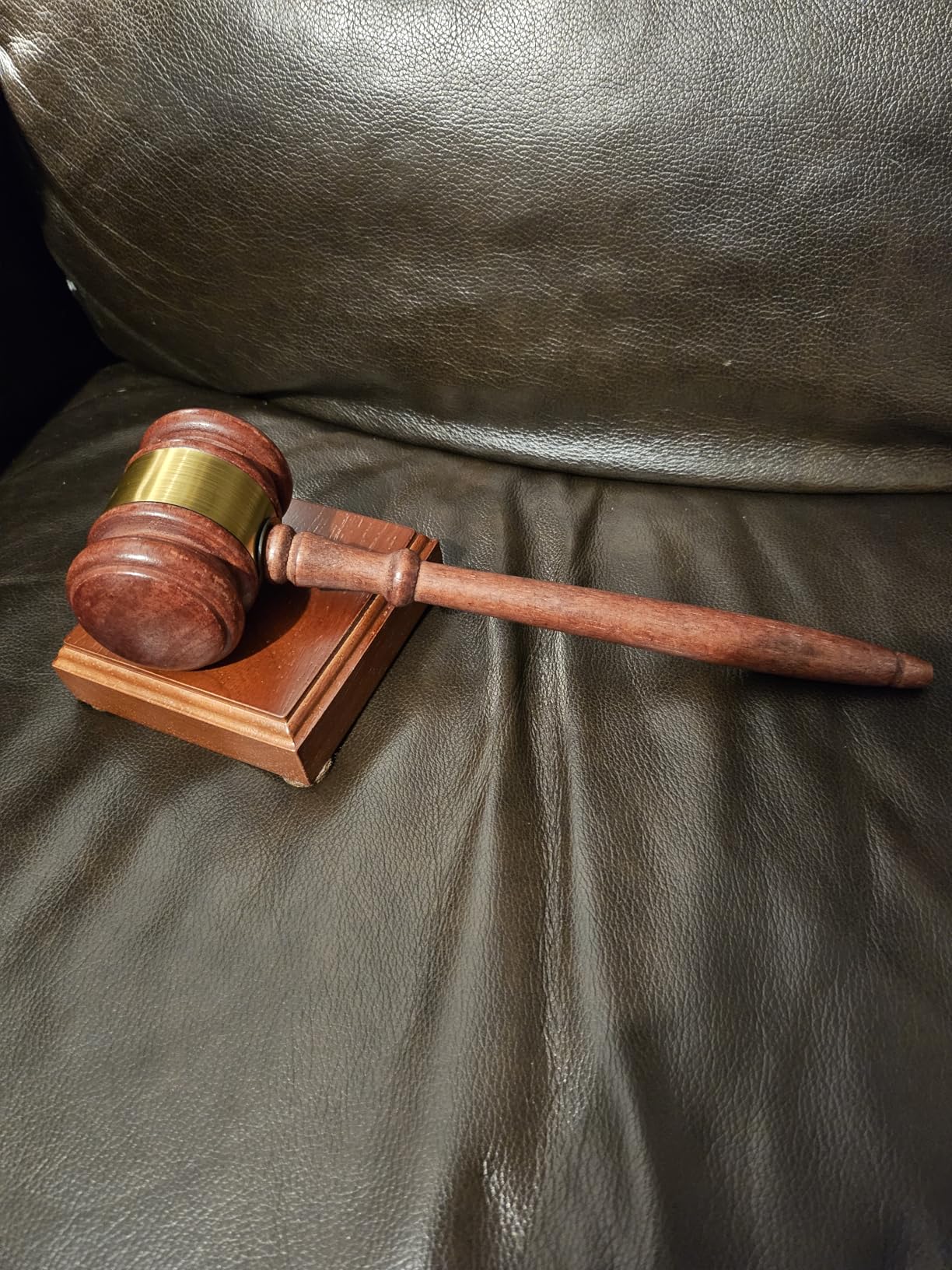 Personalized Wooden Gavel - Custom Engraved Band, Optional Sound Block, Ideal Judge, Lawyer, and Graduation Gift customer photo 1